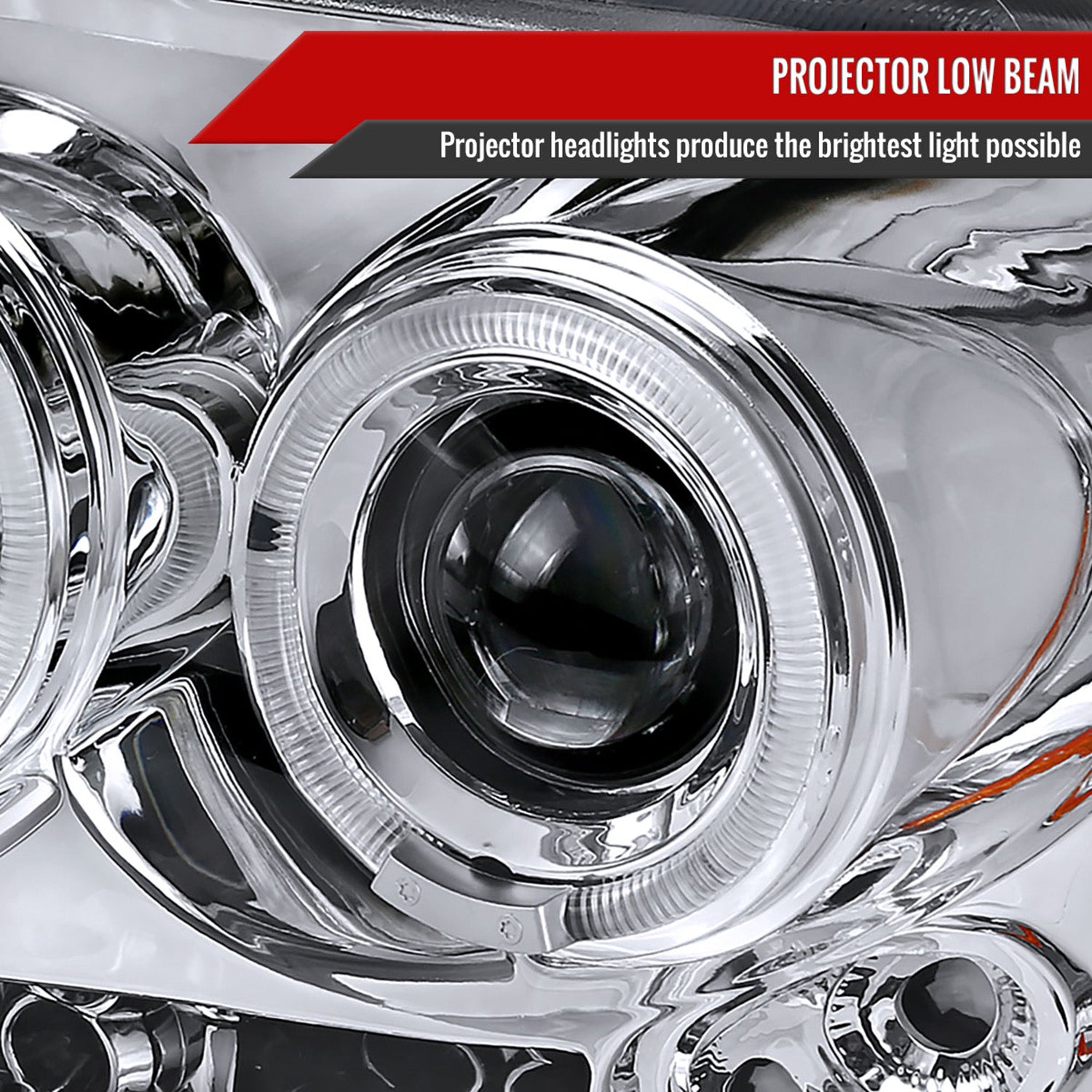 2004-2008 Ford F-150/ 06-2008 Lincoln Mark LT Dual Halo Headlights Chrome