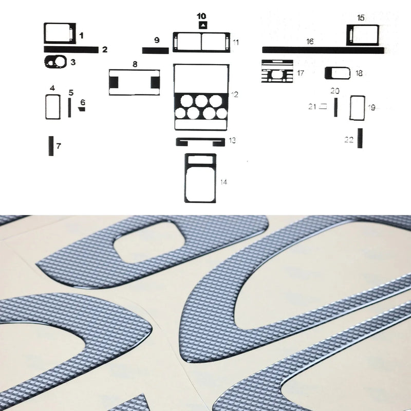 2007-2009 Ford Transit Connect Carbon Look Dashboard Console Trim Kit 22 Pcs