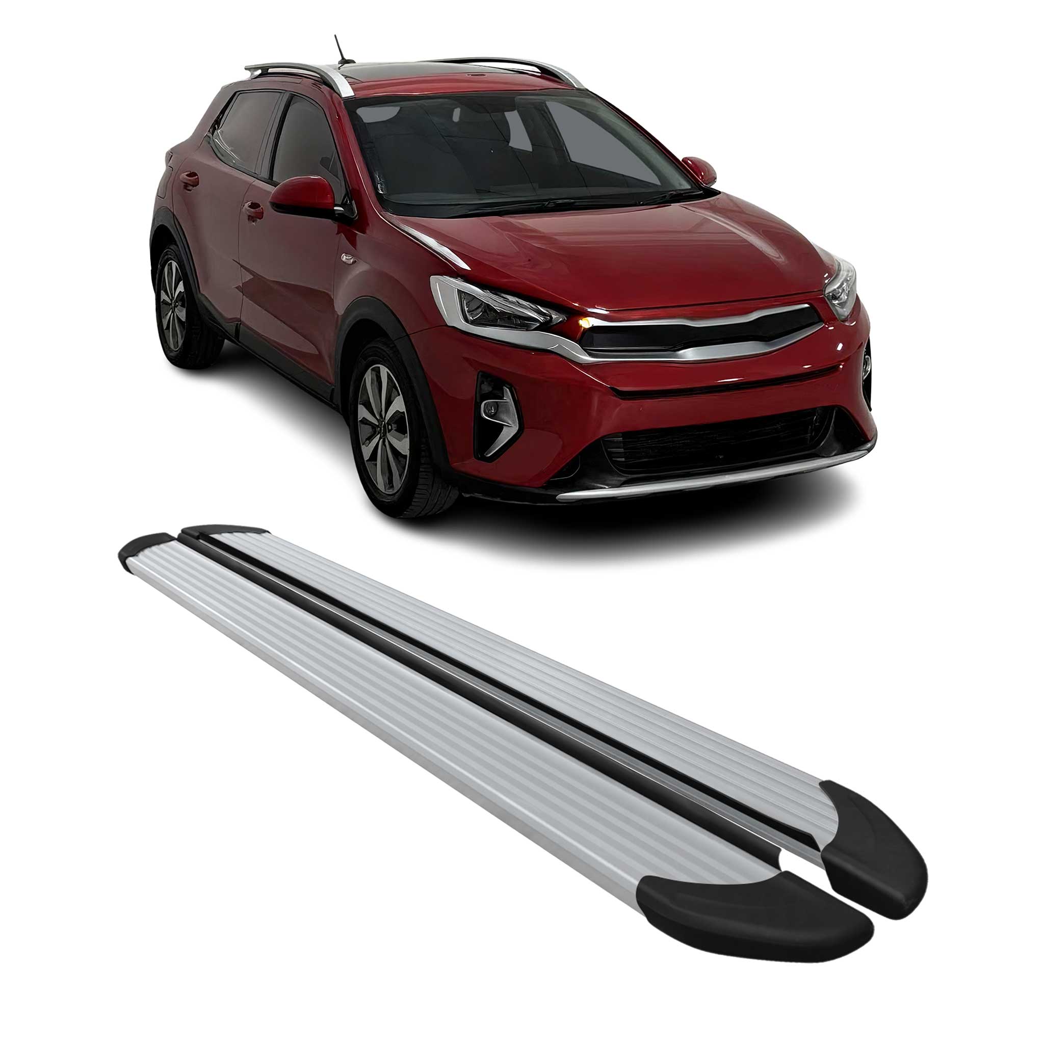 2020-2025 Kia Telluride Running Board Nerf Bars Side Step Silver 2 Pcs