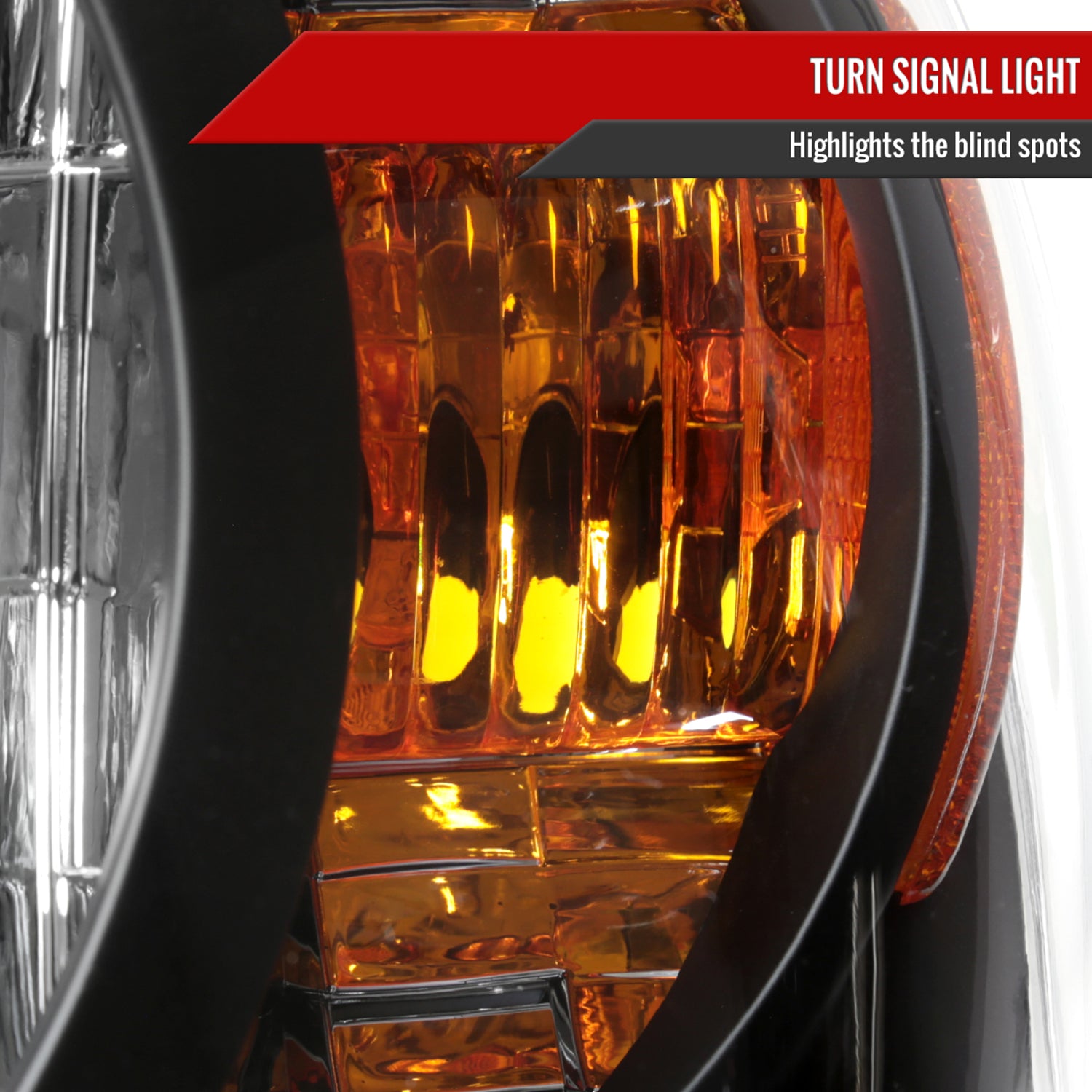 2004-2007 Toyota Highlander Factory Style Headlights Matte Black/Clear Lens