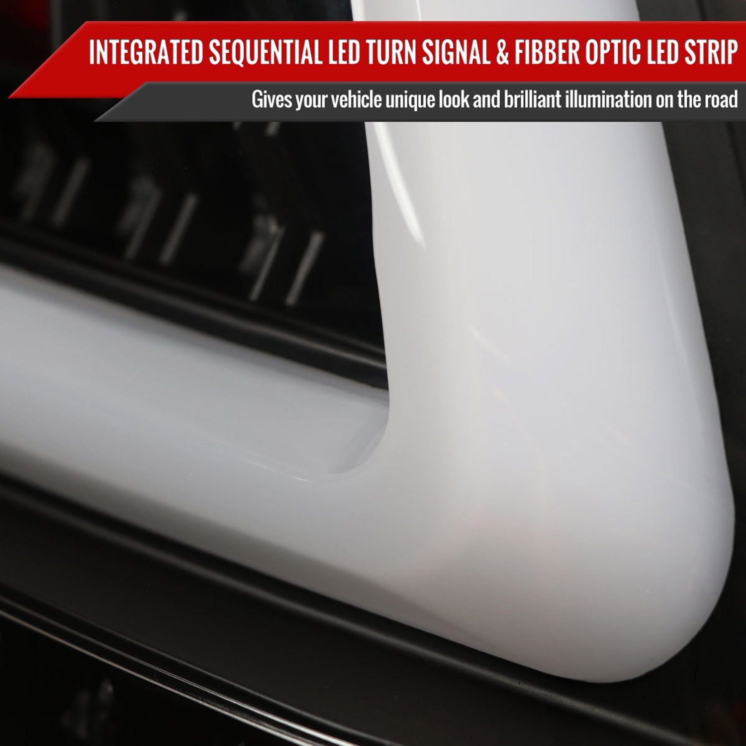 2015-2021 Subaru WRX Sequential White Bar LED Tail Lights Matte Black/Clear