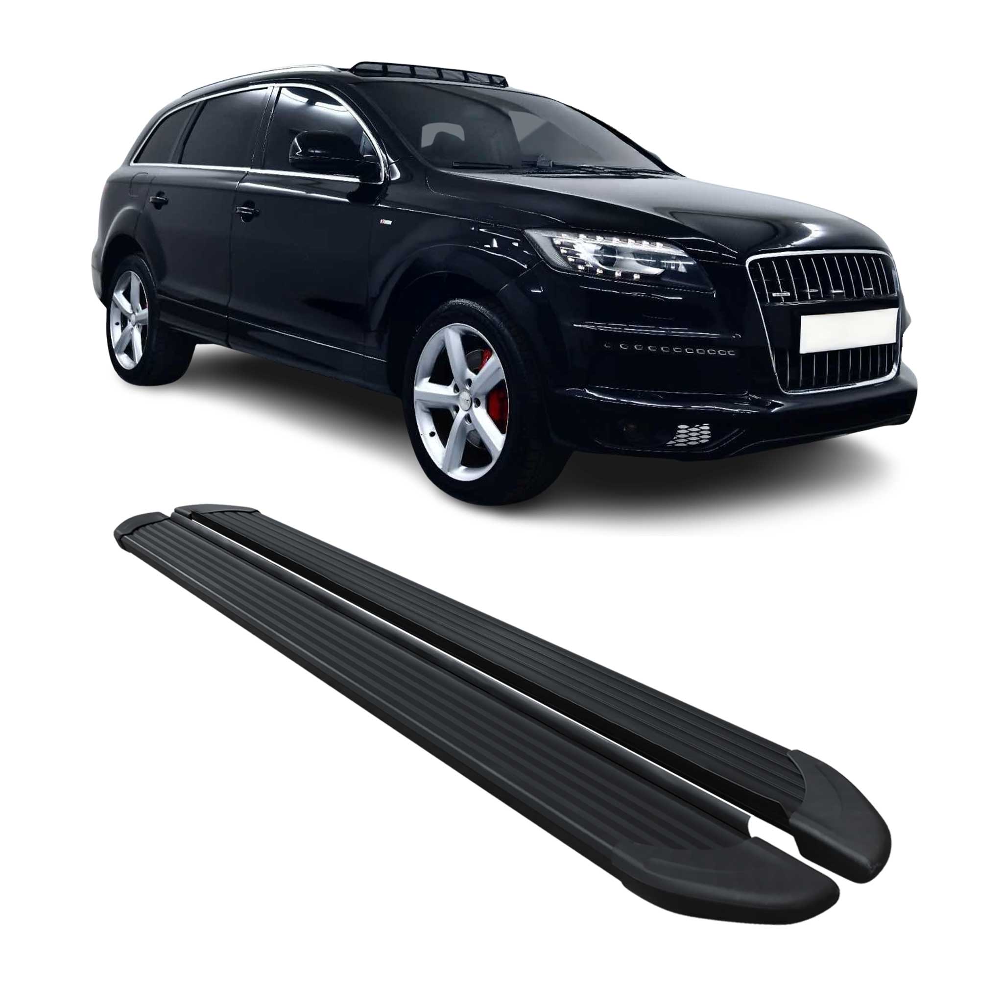 2007-2015 Audi Q7 Running Boards Side Steps Black