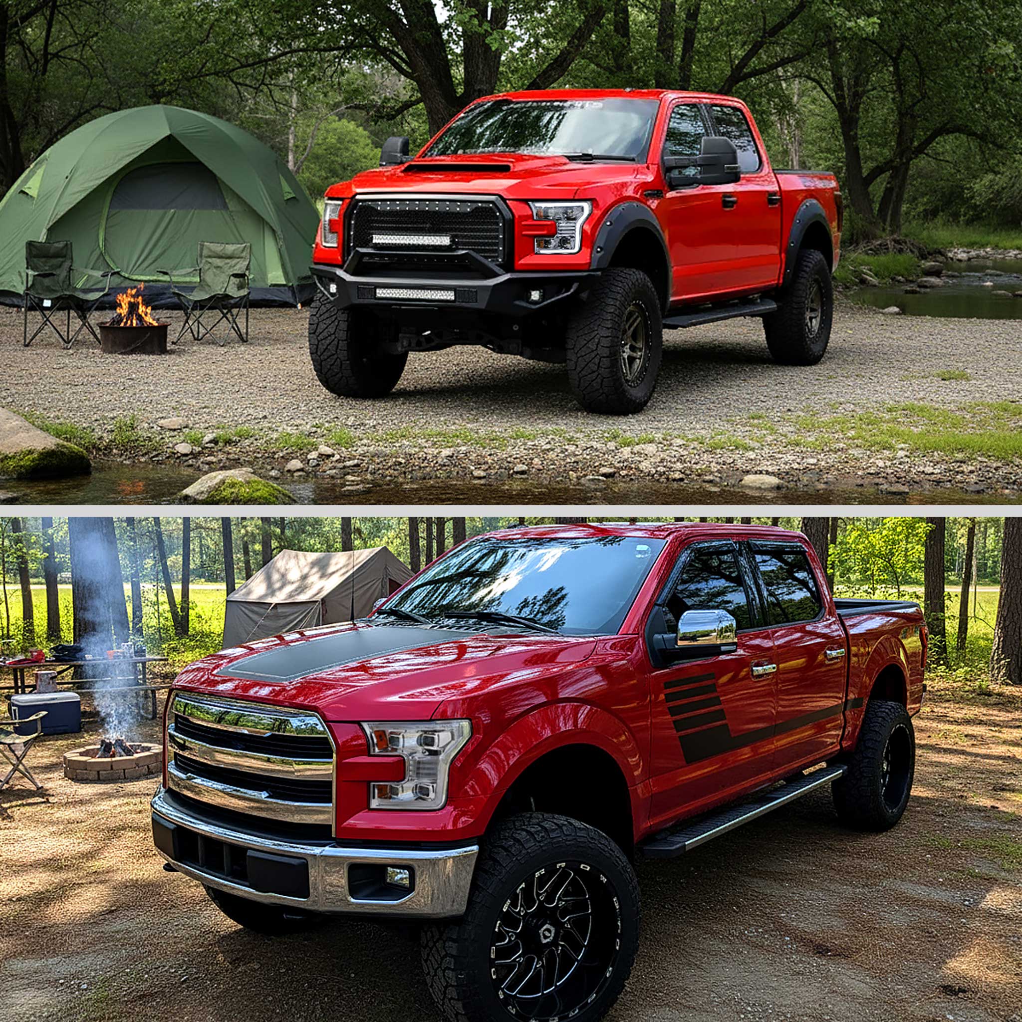 For Ford F-150 2015-2017 LED Projector Headlights Switchback Sequential Turn Signal DRL Chrome