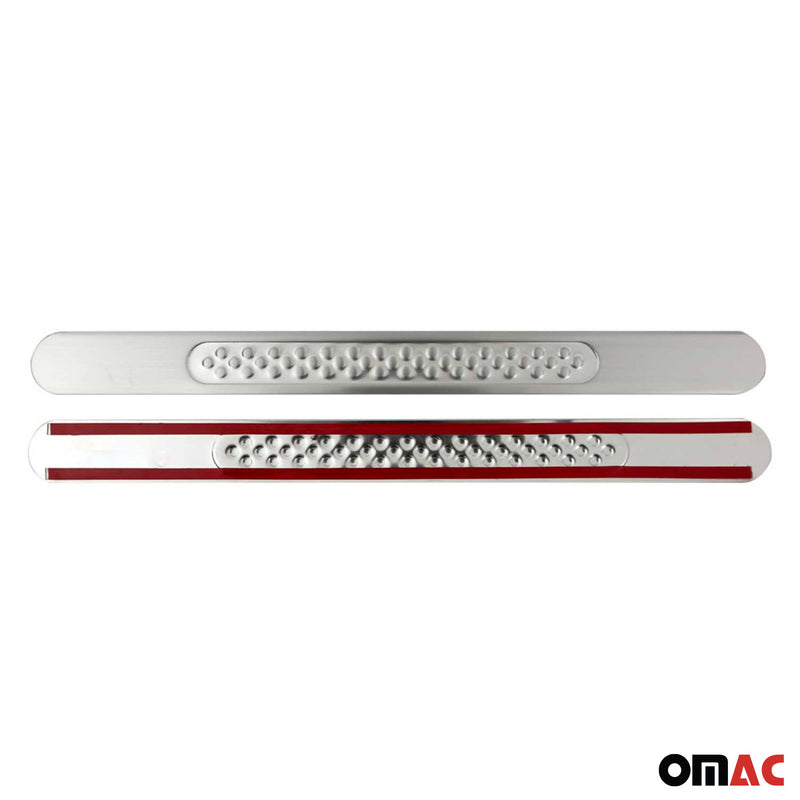 Honda Door Sill Scuff Plate Scratch Protector Steel Silver 2 Pcs