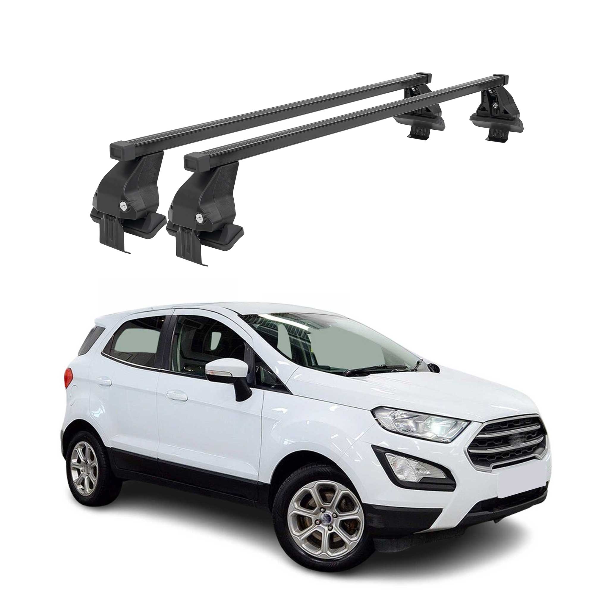 2018-2022 Ford EcoSport Roof Rack Cross Bars Black