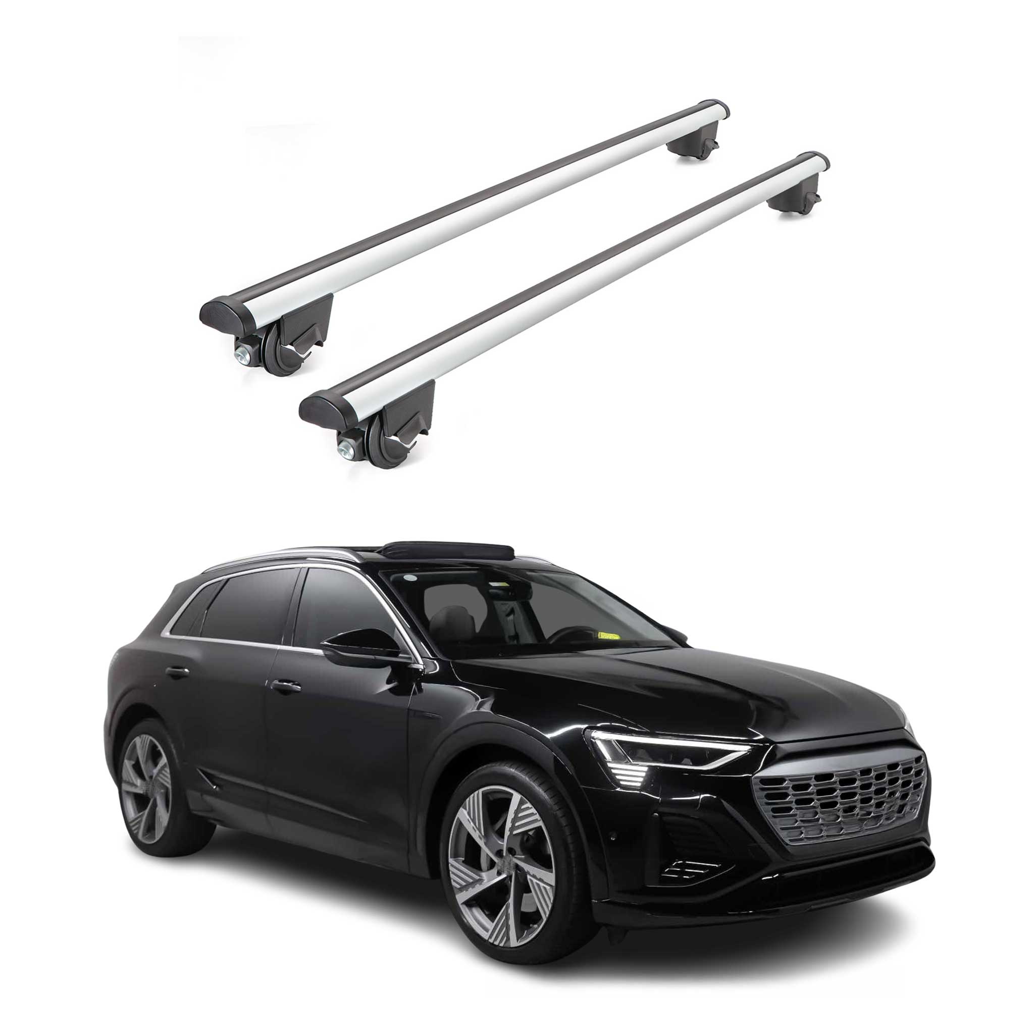 2023-2025 Audi Q8 e-tron Roof Rack Cross Bars Luggage 220 Lbs Gray 2 Pcs