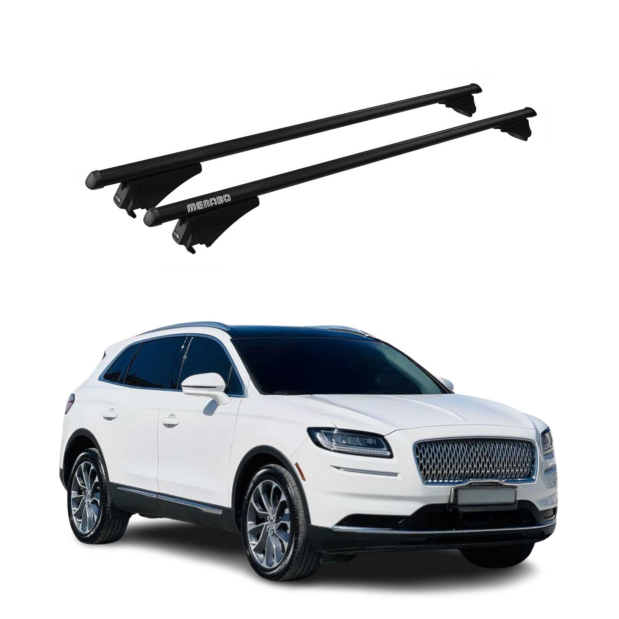 2019-2023 Lincoln Nautilus Roof Rack Cross Bars Black