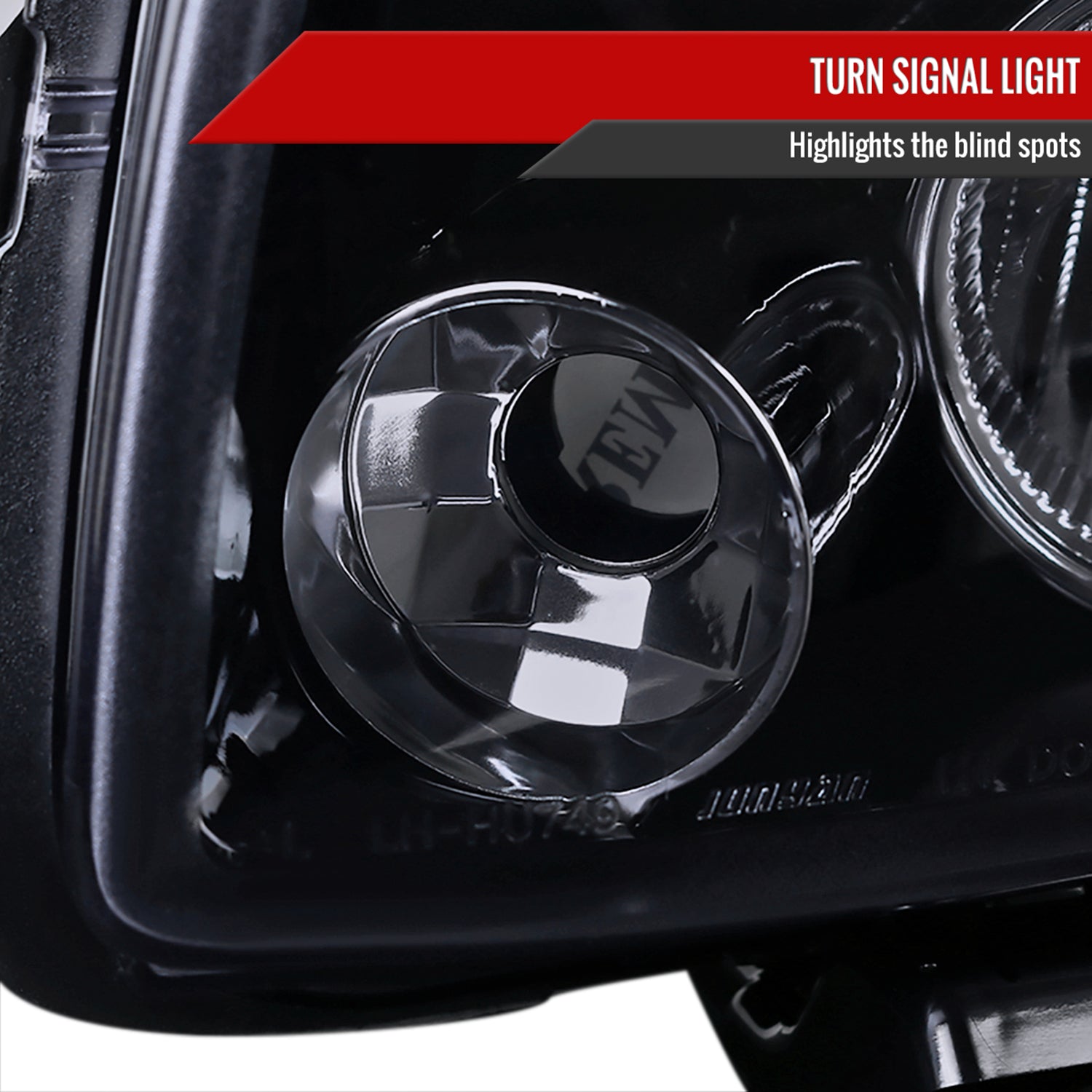 2008-2010 Scion xB Single Halo Projector Headlights Glossy Black/Smoke Lens