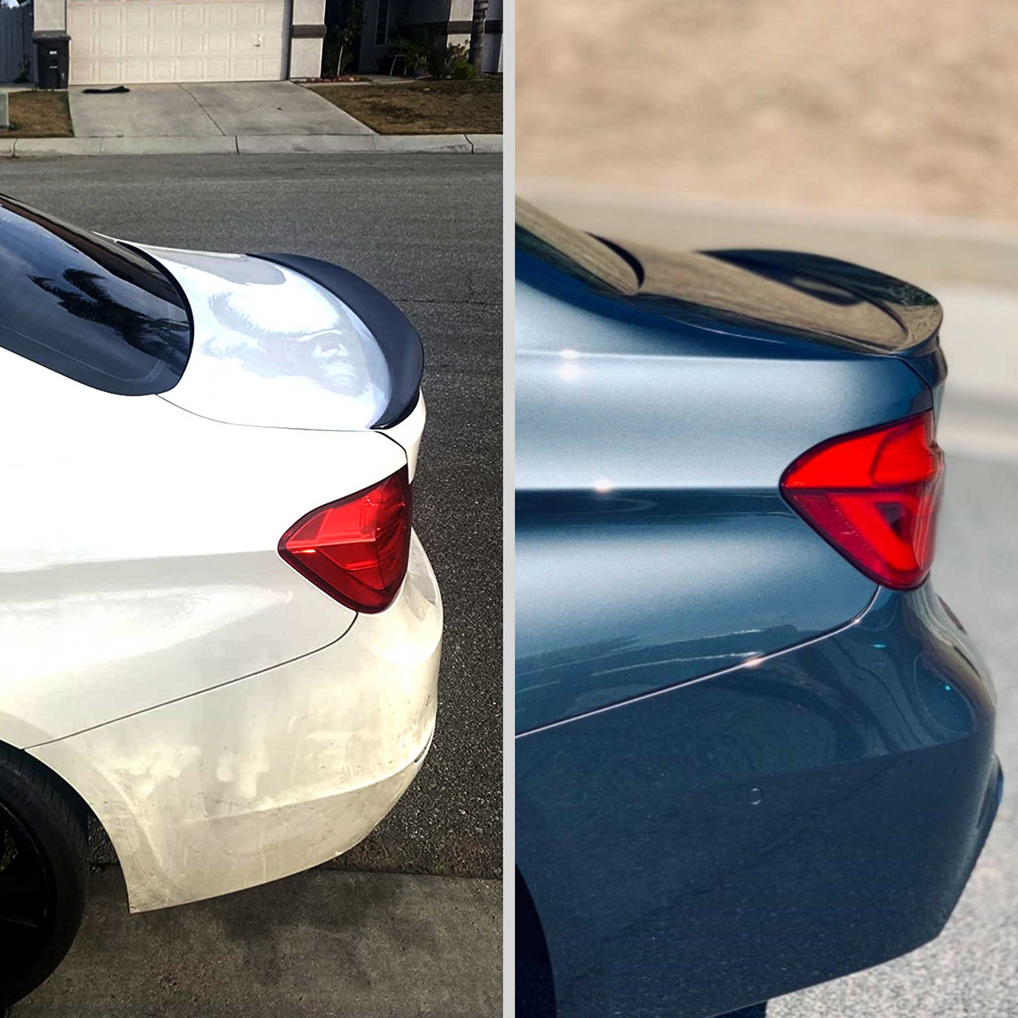 For BMW 3 Series F30 2012 Trunk Lip Spoiler ABS Glossy Black M Performance Look