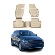 2010-2017 Volvo XC60 Floor Mats Liners Full Set All Weather Beige