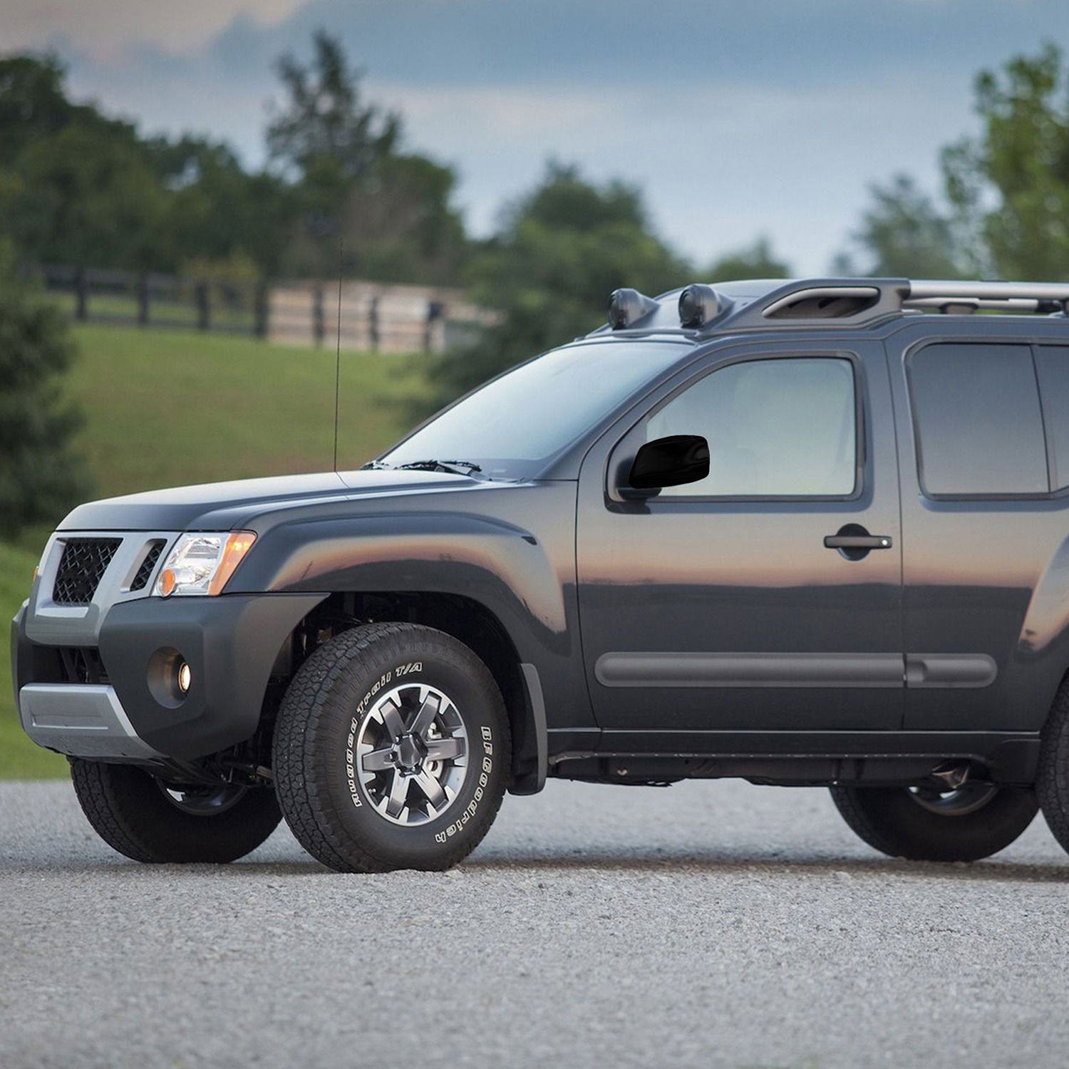 2005-2020 Nissan Frontier Mirror Cover Caps Gloss Black 2Pcs ABS Plastic