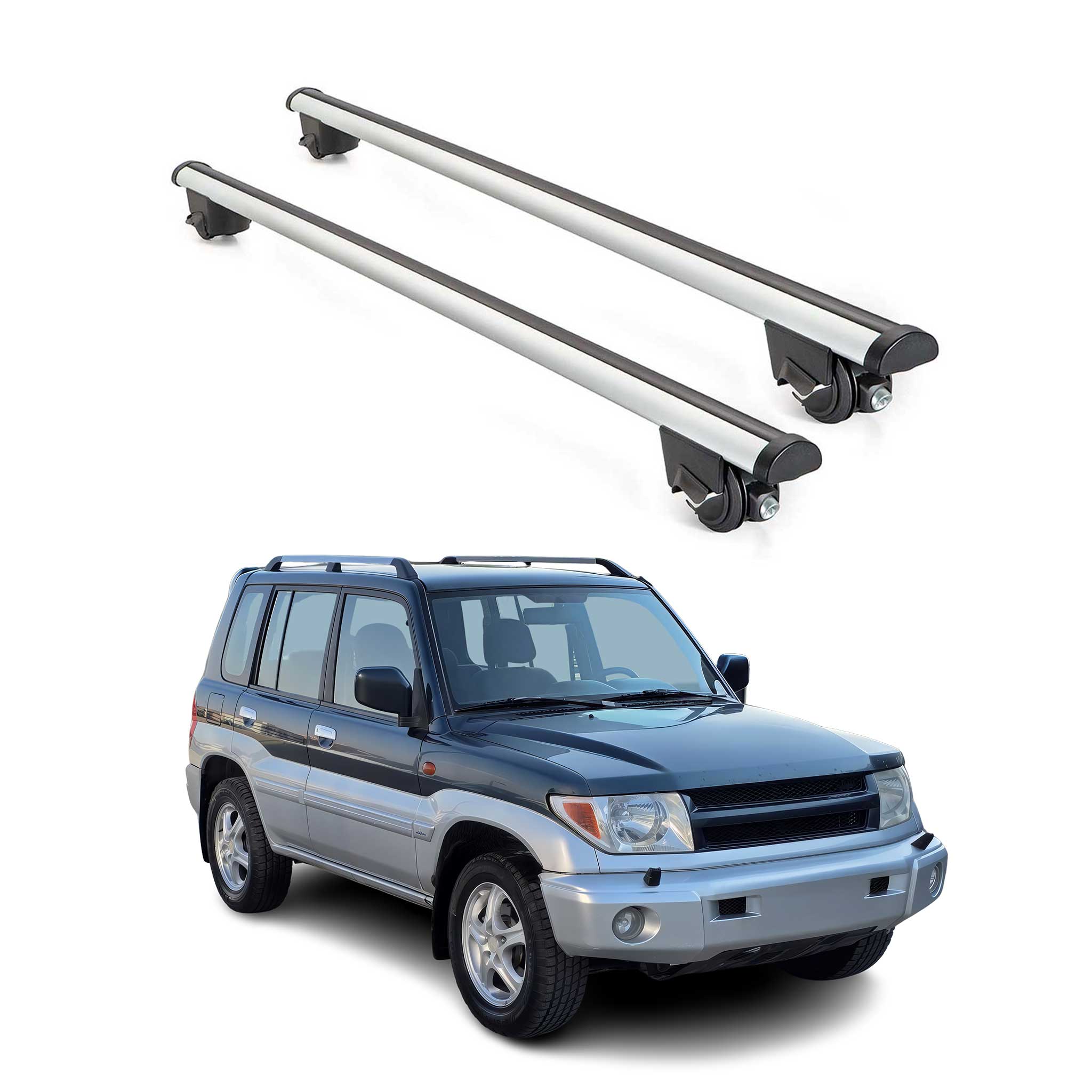 1998-2007 Mitsubishi Pajero Pinin Roof Rack Cross Bars Silver