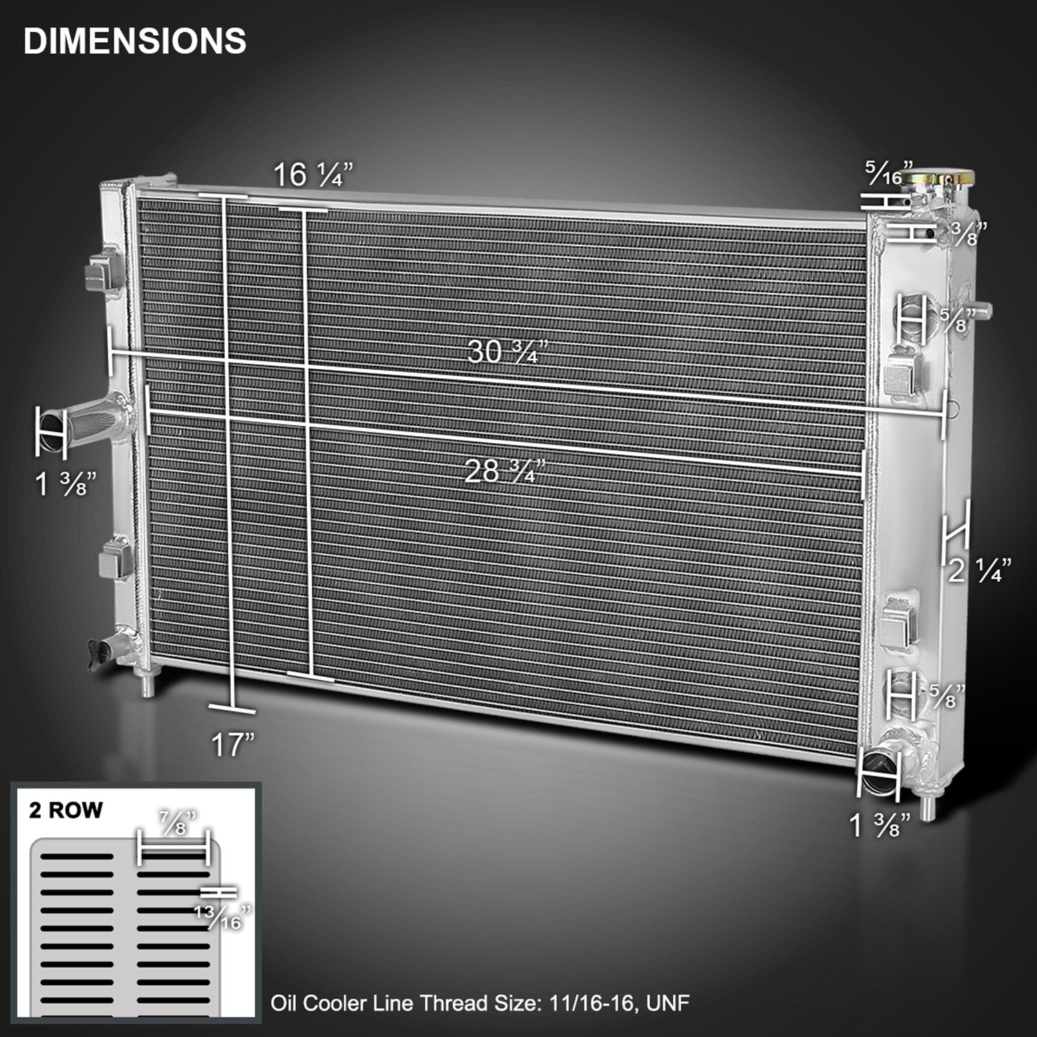 2005-2006 Pontiac GTO 6.0L V8 2-Row Aluminum Performance Radiator