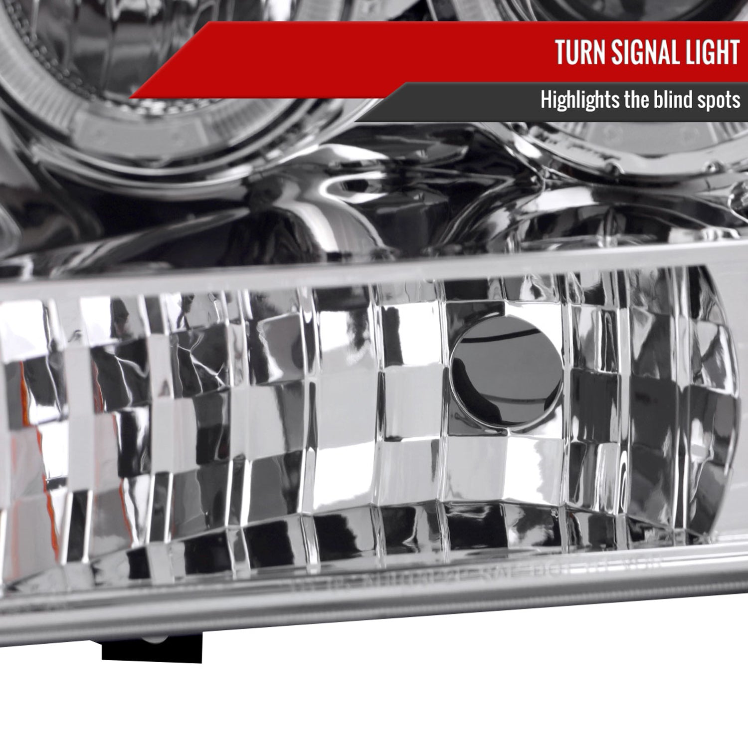 1999-2004 Ford Excursion F-250 F-350 F-450 F-550 Dual Halo Headlights Chrome