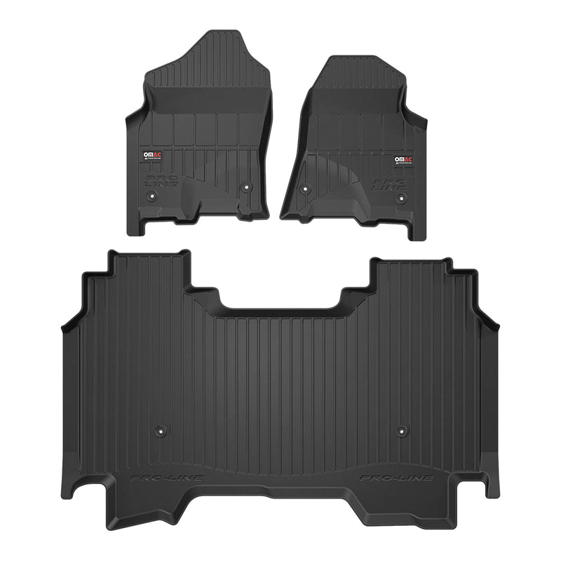 2019-2024 RAM 1500 Crew Cab Premium Floor Mats Liners Full Set All Weather Heavy Duty