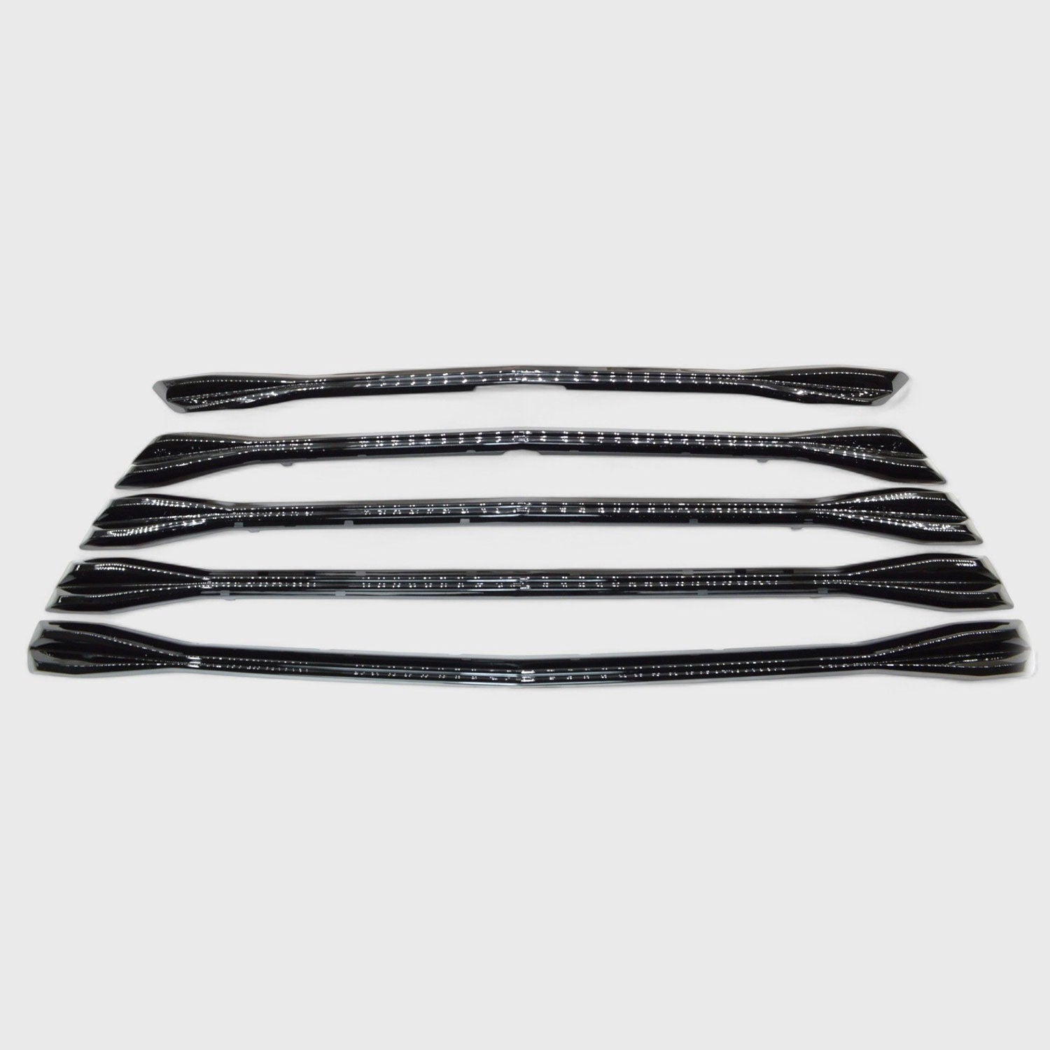 2019-2022 Chevrolet Blazer Grille Overlay Gloss Black 5Pcs ABS Plastic