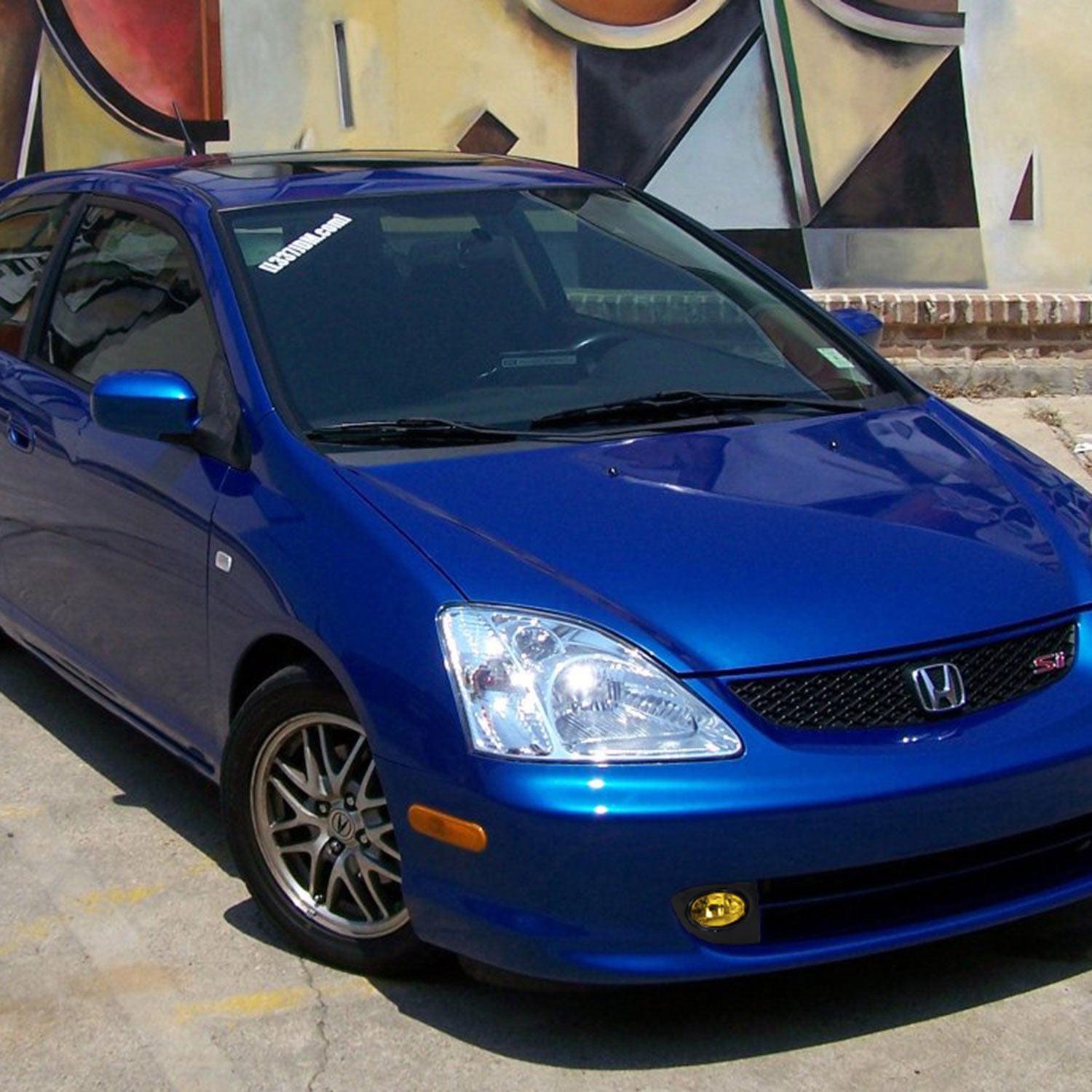 2002-2005 Honda Civic Si EP3 H11 Fog Lights Kit Chrome Housing/Yellow Lens