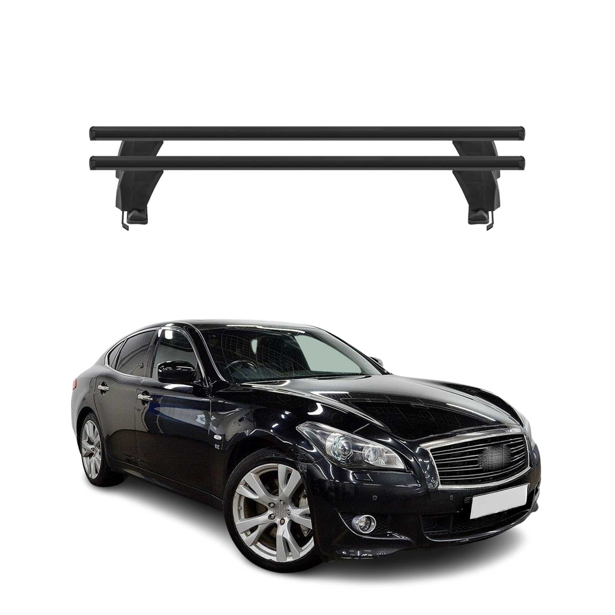2014-2019 Infiniti Q70 Roof Rack Cross Bars Black