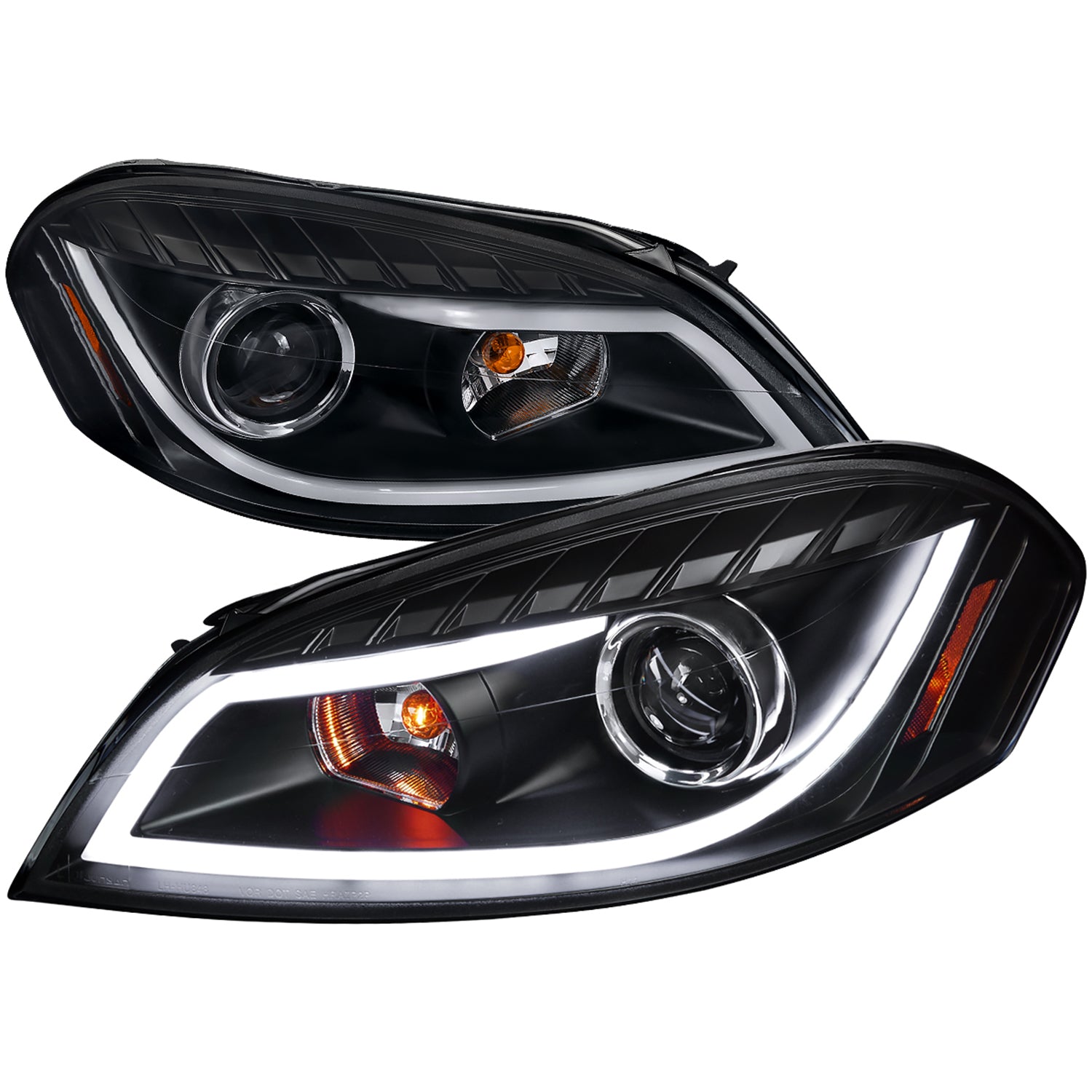 2006-2013 Chevy Impala / Impala Limited /Monte Carlo LED Bar Headlights Black