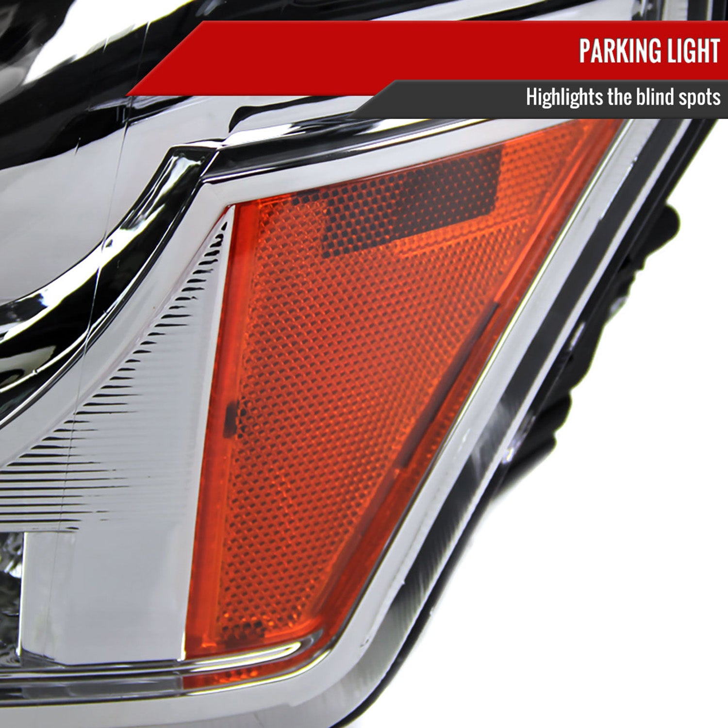 2009-2014 Ford F-150 Projector Headlights w/ LED Light Strip Chrome/Clear Lens