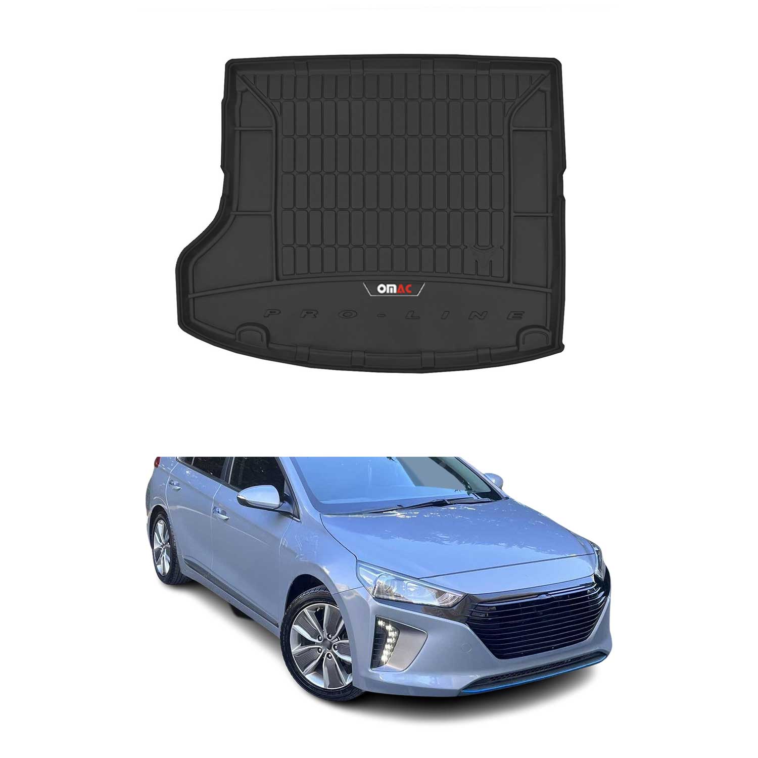 2017-2021 Hyundai Ioniq Hybrid without subwoofer Premium Cargo Liner Trunk Mat All Weather Heavy Duty