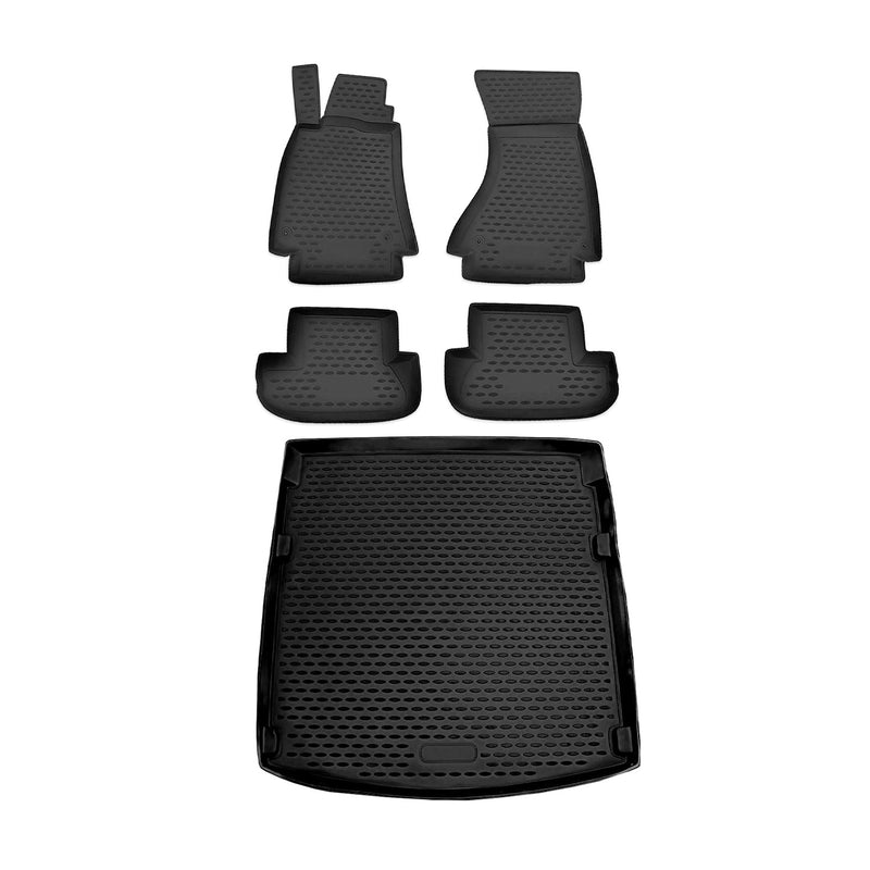 2008-2016 Audi S5 RS5 Floor Mats & Cargo Liner Full Set All Weather Black