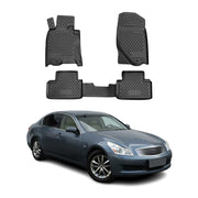 2008-2013 Infiniti G37 Floor Mats Liners Full Set All Weather Black