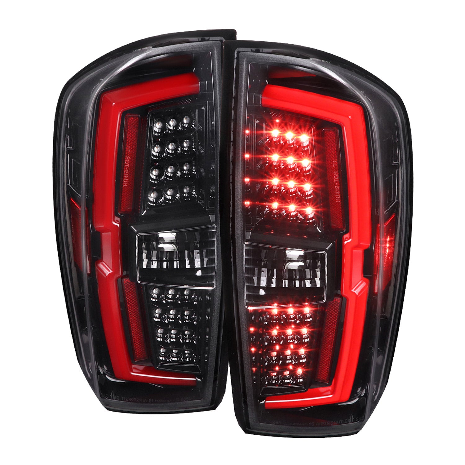 2016-2022 Toyota Tacoma LED Bar Tail Lights Jet Black Housing/Clear Lens