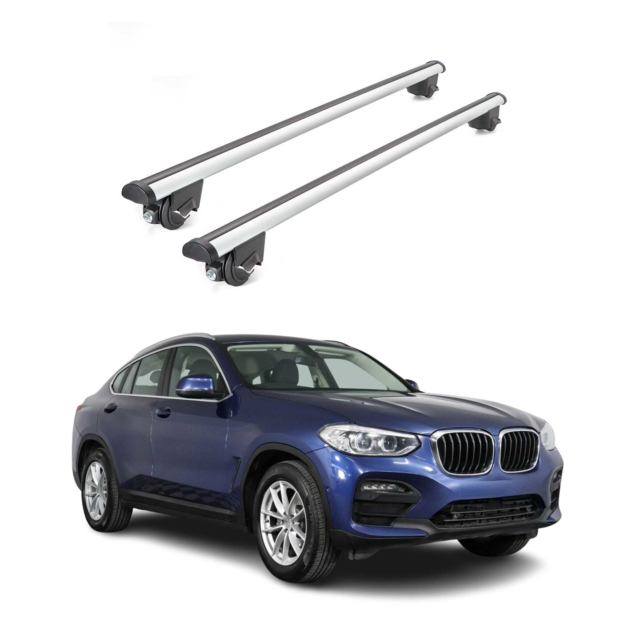 2018-2023 BMW X4 G02 Roof Rack Cross Bars Silver