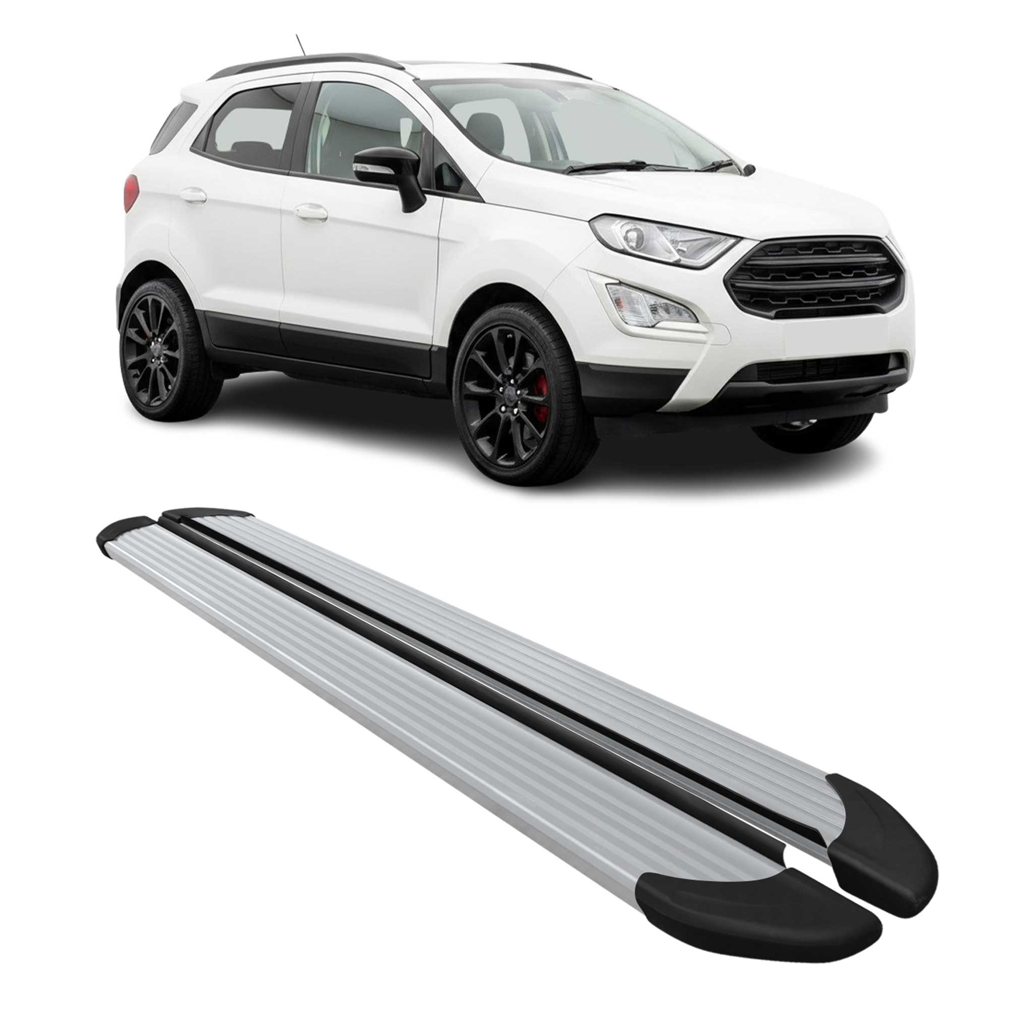 2013-2017 Ford EcoSport Running Boards Side Steps Silver