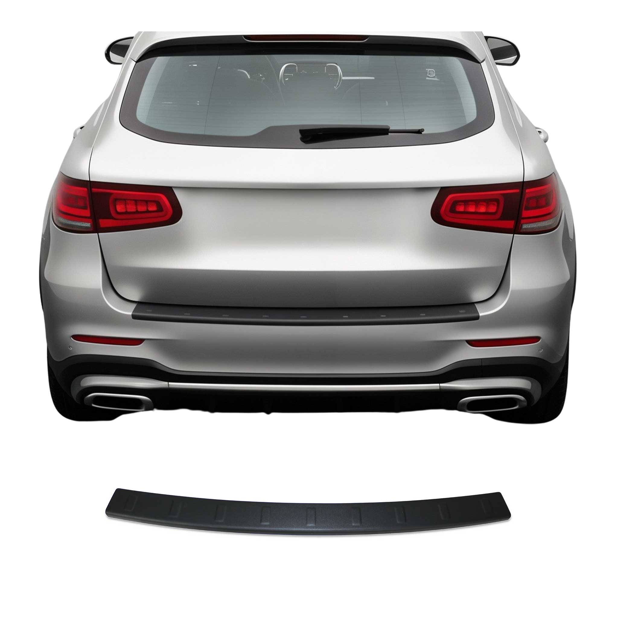2016-2022 Mercedes GLC Class X253 Rear Bumper Sill Cover Guard ABS Black