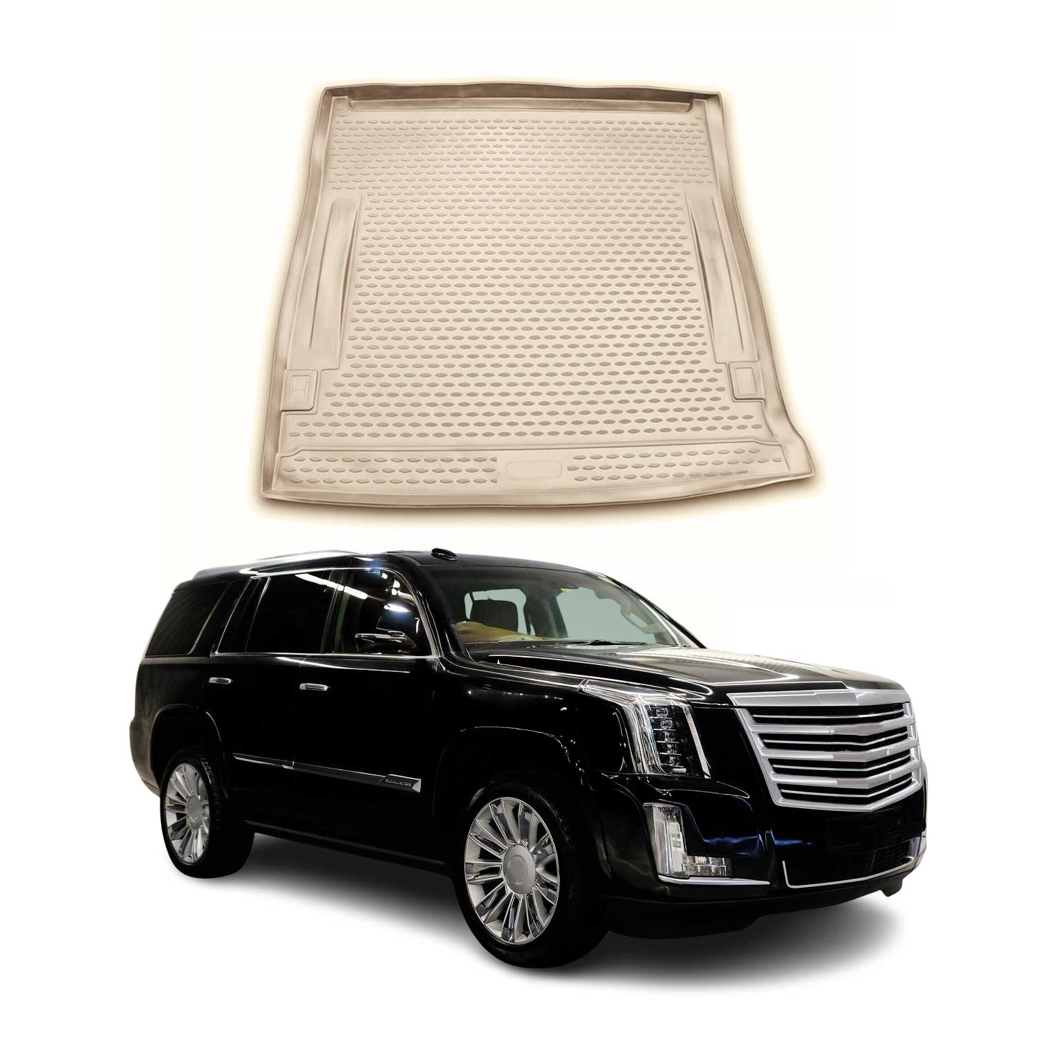 2015-2018 Cadillac Escalade Cargo Liner Trunk Mat All Weather Beige