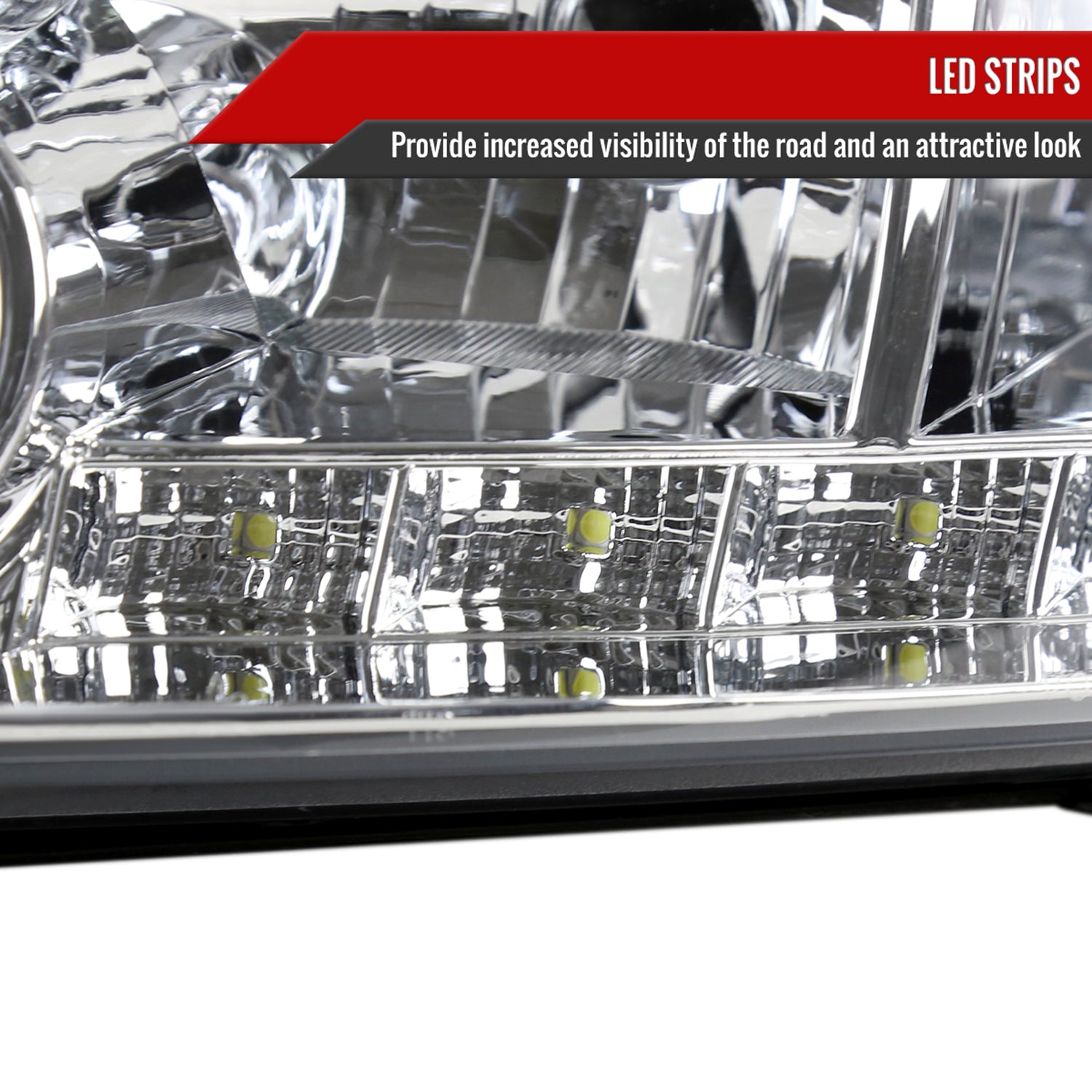 2006-2013 Chevy Impala / Impala Limited / Monte Carlo Headlights LED Chrome