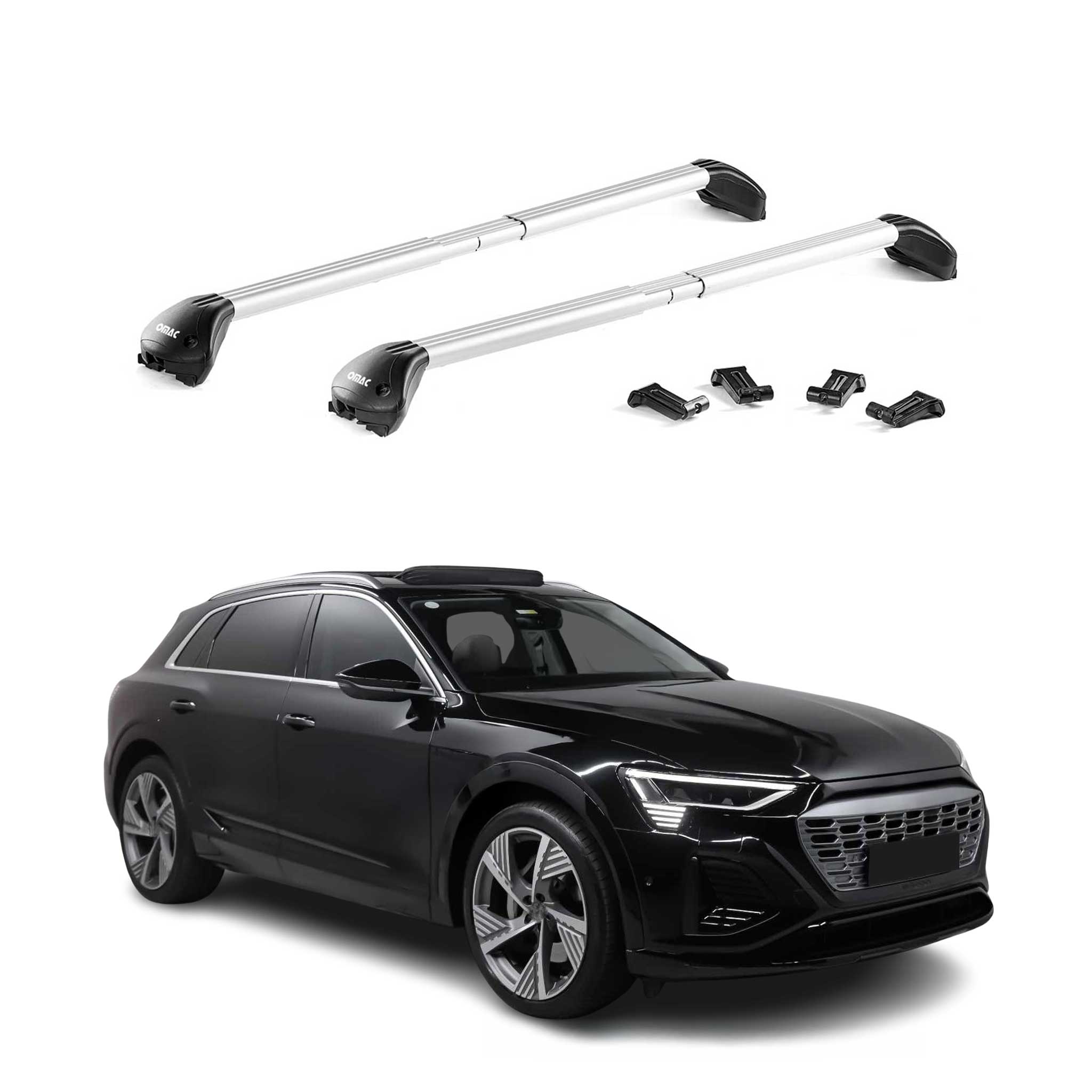 2019-2025 Audi Q8 Roof Rack Cross Bars Silver