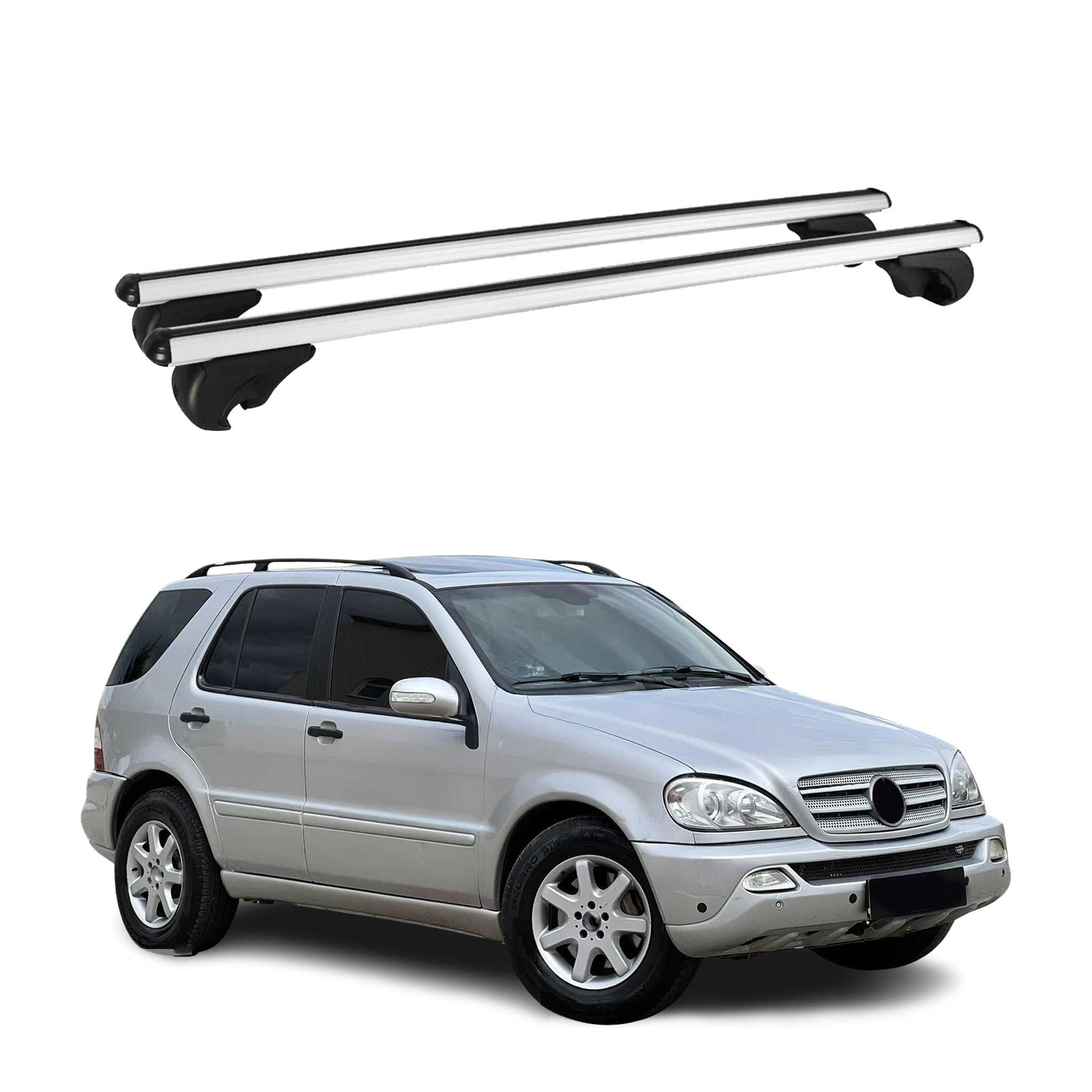 1997-2005 Mercedes M ML Class W163 Roof Rack Cross Bars Silver