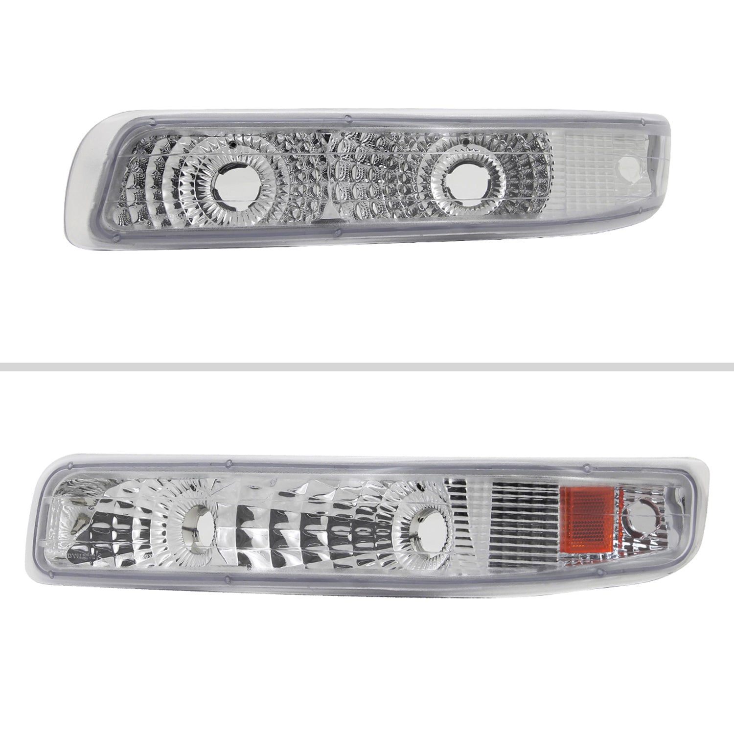 1999-2002 Chevy Silverado/ 2000-2006 Tahoe Suburban Bumper Lights Chrome/Clear