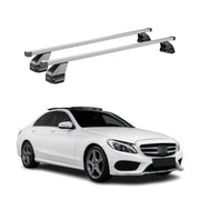 2015-2021 Mercedes C Class W205 Sedan Roof Rack Cross Bars Silver