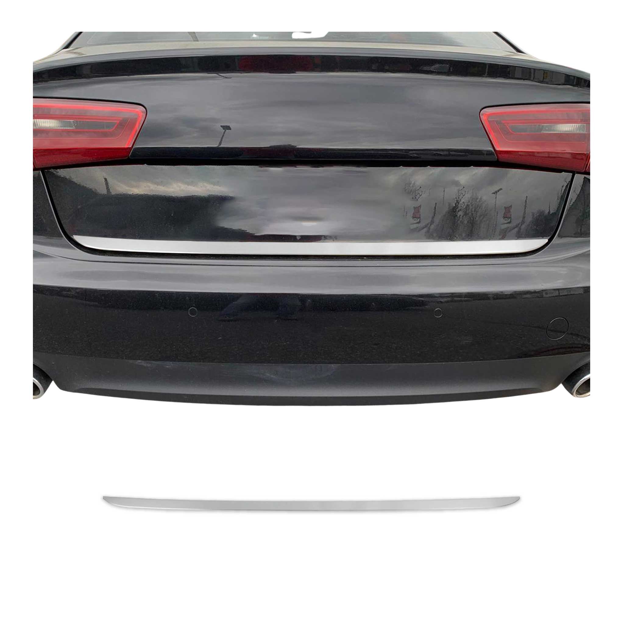 2012-2015 Audi A6 C7 Pre-FL Sedan Rear Trunk Molding Trim Stainless Steel