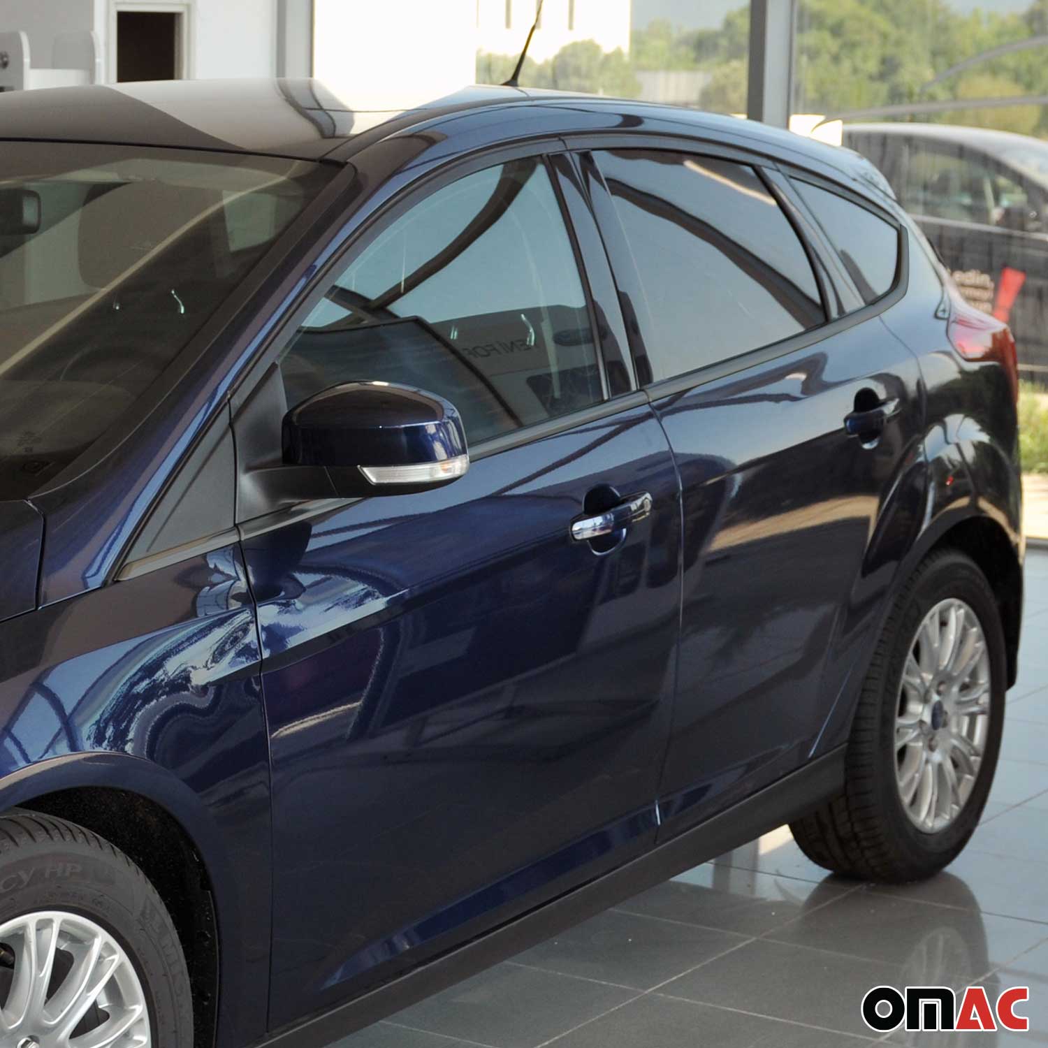 2012-2018 Ford Focus Hatchback 3.gen Window Molding Trim Streamer Stainless Steel Dark Chrome 8 Pcs