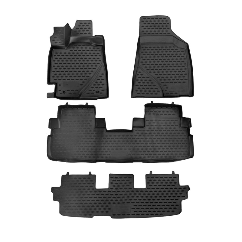 2008-2013 Toyota Highlander Floor Mats Liners Full Set All Weather Black