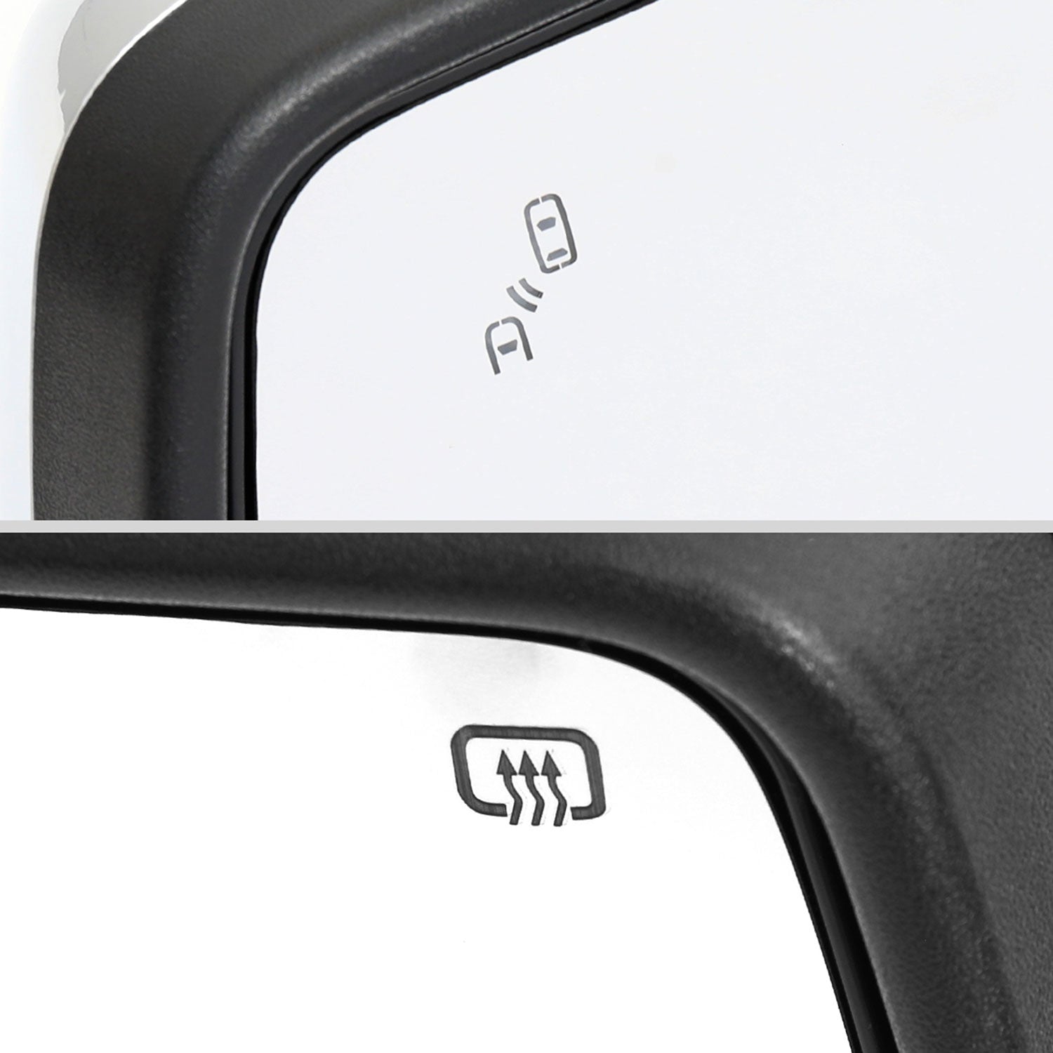 2019-2024 Chevy Silverado 1500 Chrome Manual Fold & Heated Side Mirror Driver