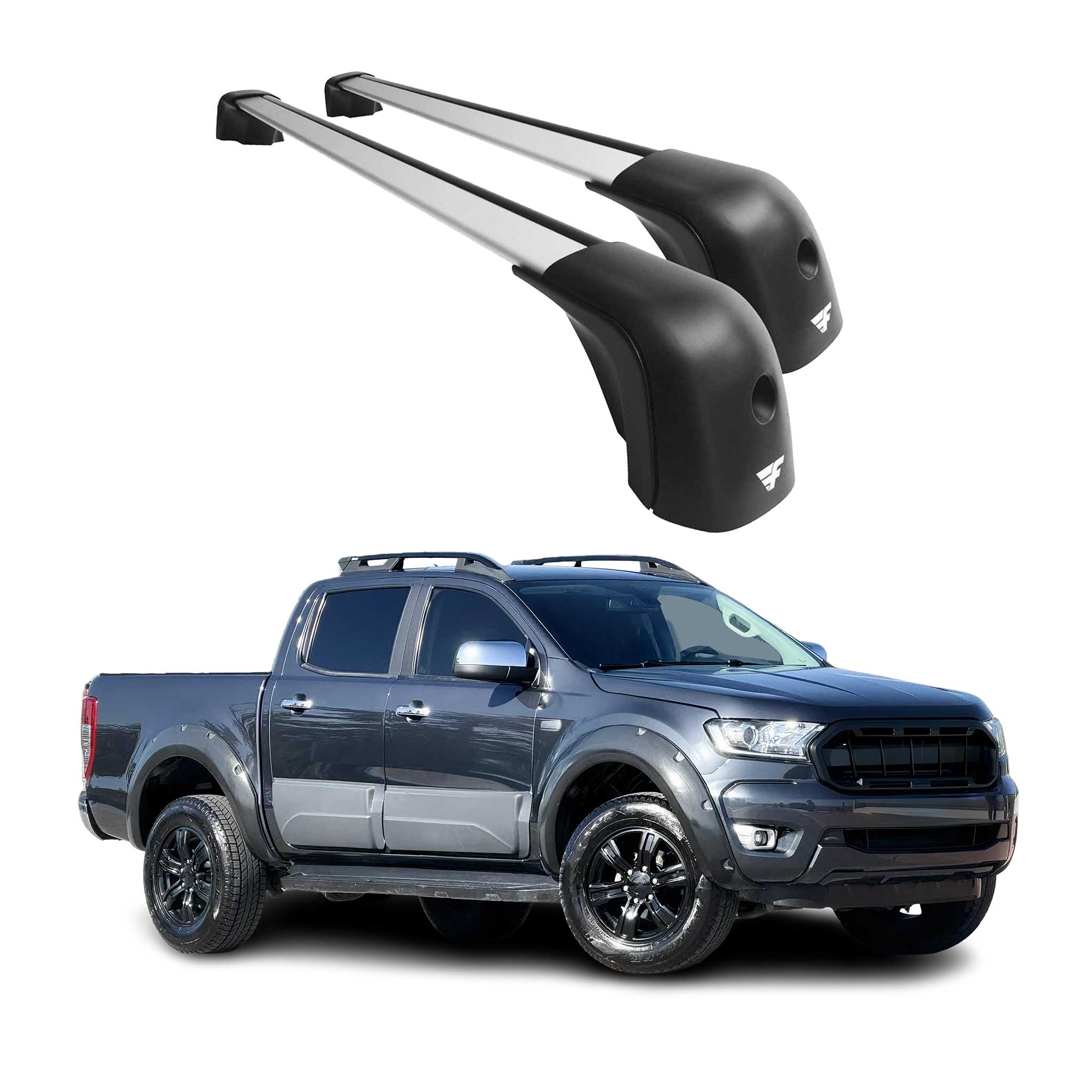 2019-2023 Ford Ranger Raptor Roof Racks Cross Bars Silver
