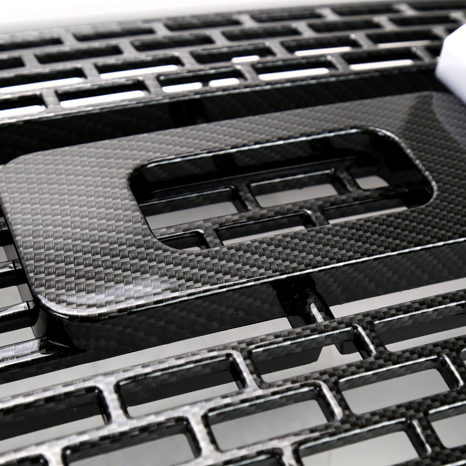 2009-2014 Ford F-150 Carbon Fiber Look Raptor Mesh Grille w/LED Light Bar