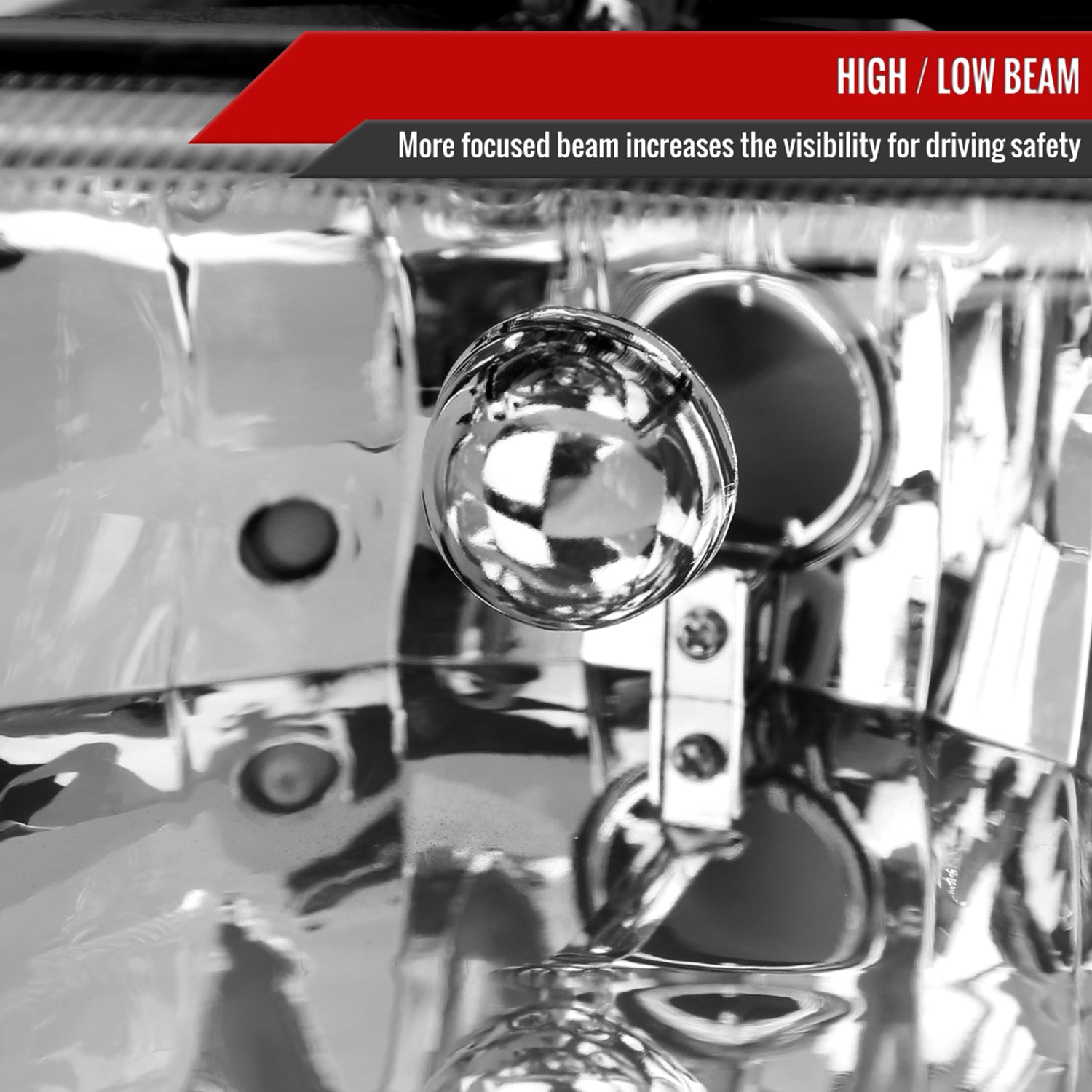 1997-2004 Dodge Dakota/ 1998-2003 Durango LED Factory Crystal Headlights Black