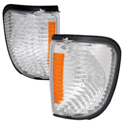1992-2007 Ford E-Series Econoline Corner Lights Amber Reflectors Chrome/Clear