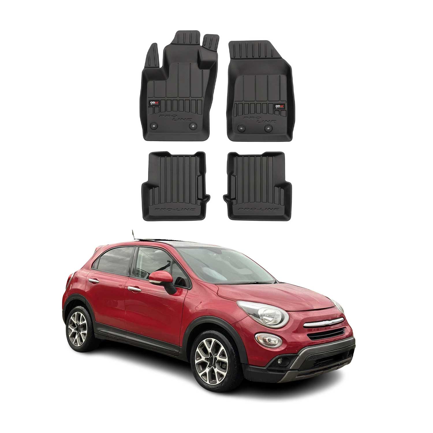 2016-2023 Fiat 500X Premium Floor Mats Liners Full Set All Weather Heavy Duty