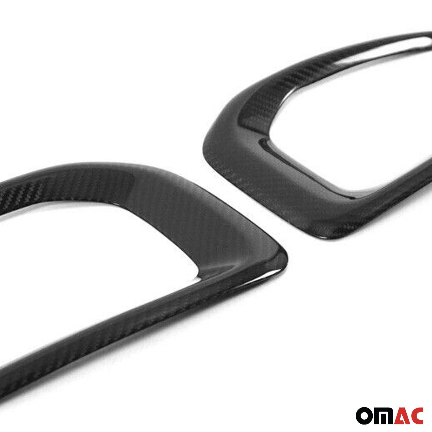 2015-2018 Jeep Renegade Fog Light Lamp Bezel Cover Carbon Fiber Black 2 Pcs