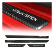 Honda Civic Sedan Door Sill Scuff Plate Scratch Protector Carbon Fiber 4 Pcs