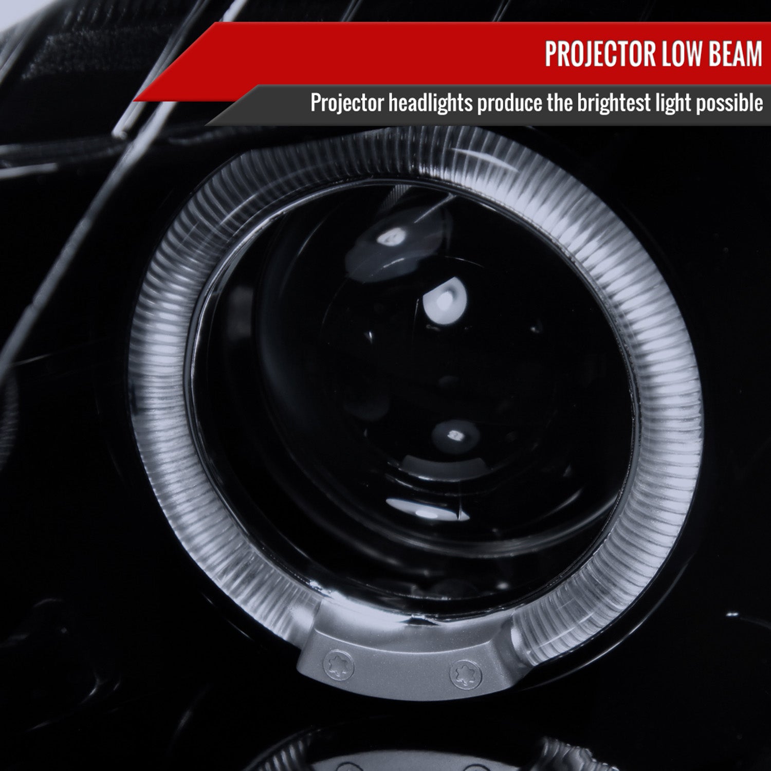 2001-2005 Mazda Miata MX-5 Dual Halo Projector Headlights Glossy Black/Smoke