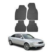 1997-2004 Audi A6 Sedan Floor Mats Liners Full Set All Weather Rubber Black